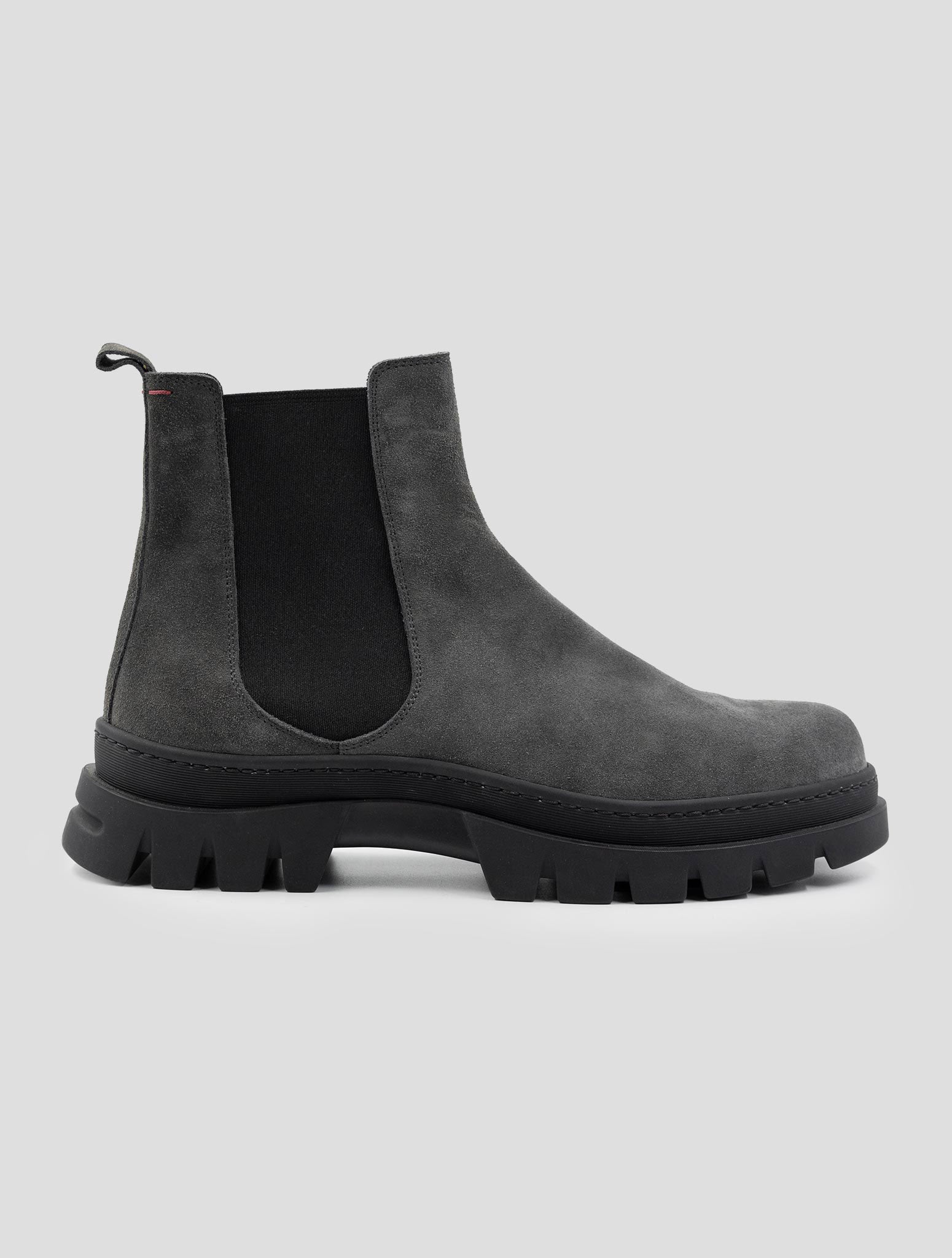 Kiton Gray Leather Suede Boots