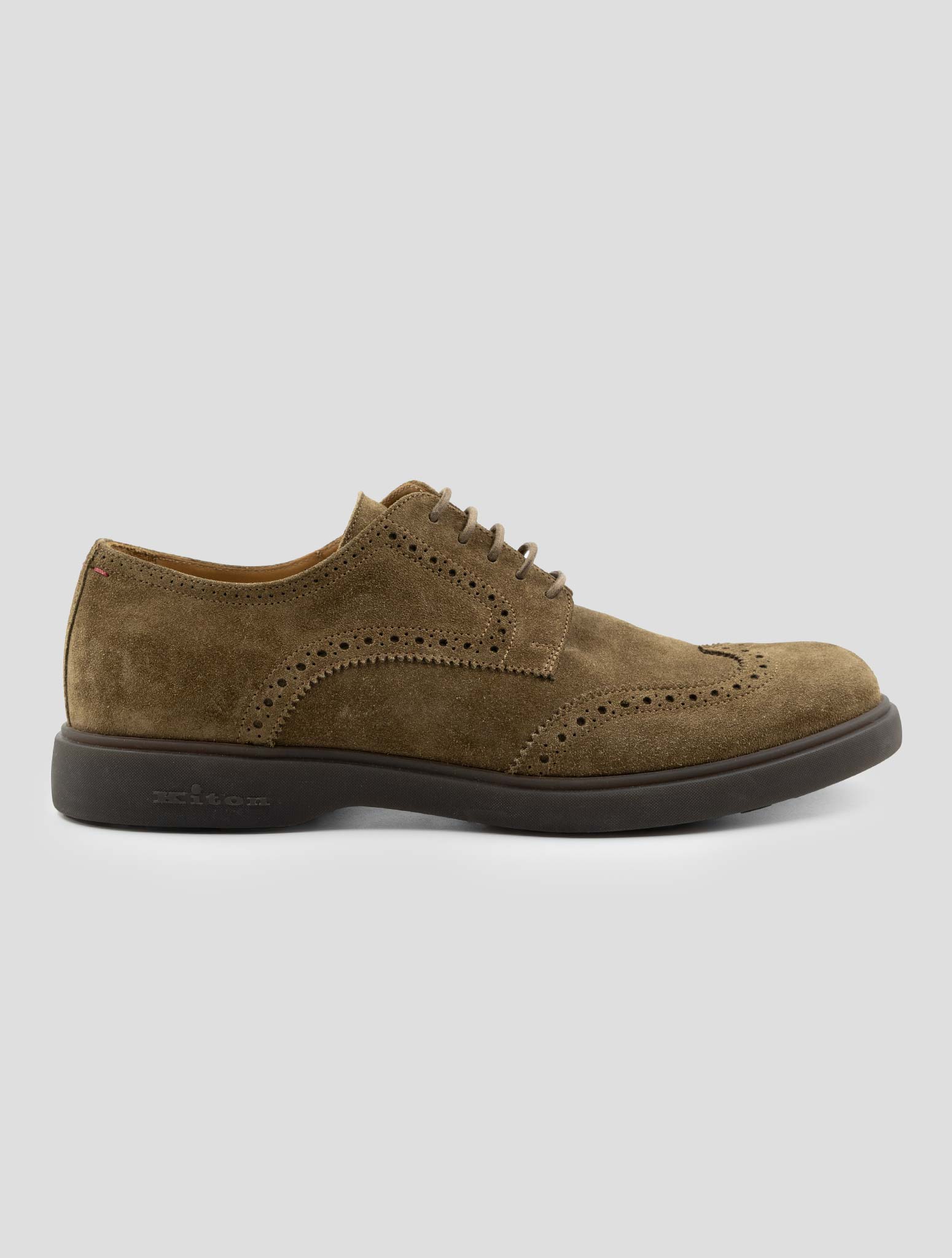 Kiton Brown Leather Suede Dress Shoes