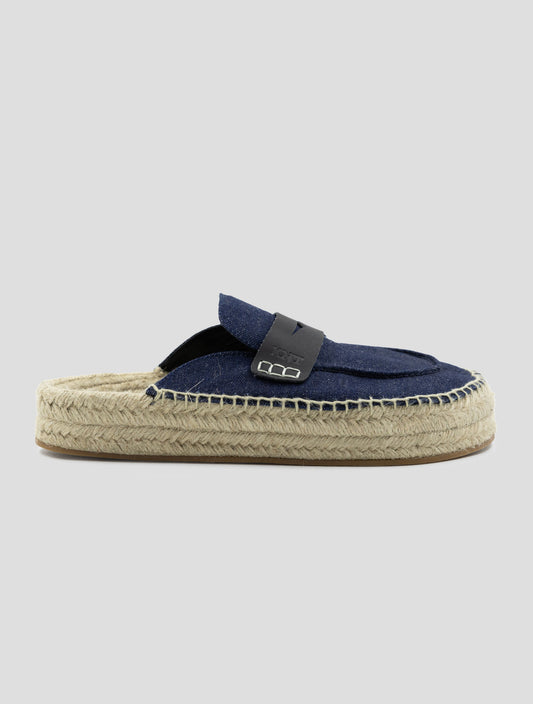 Kiton Knt Blue Cotton Espadrillas