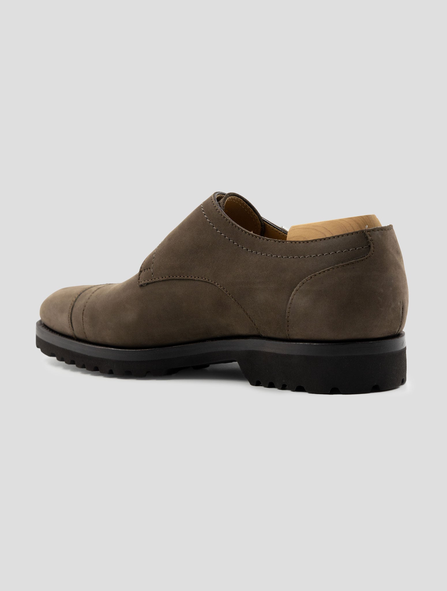 Kiton Brown Leather Suede Dress Shoes