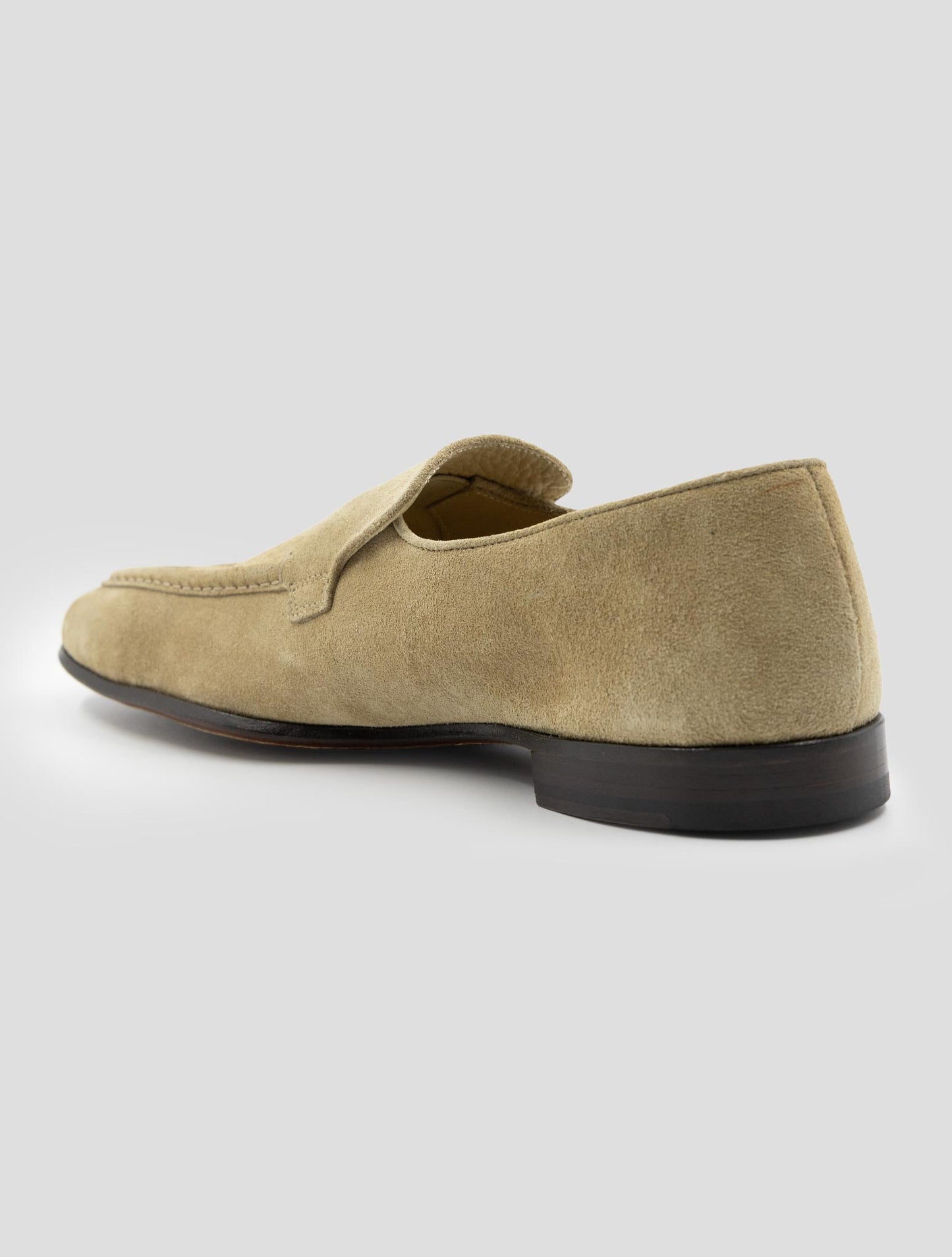 Kiton Beige Leather Suede Loafers