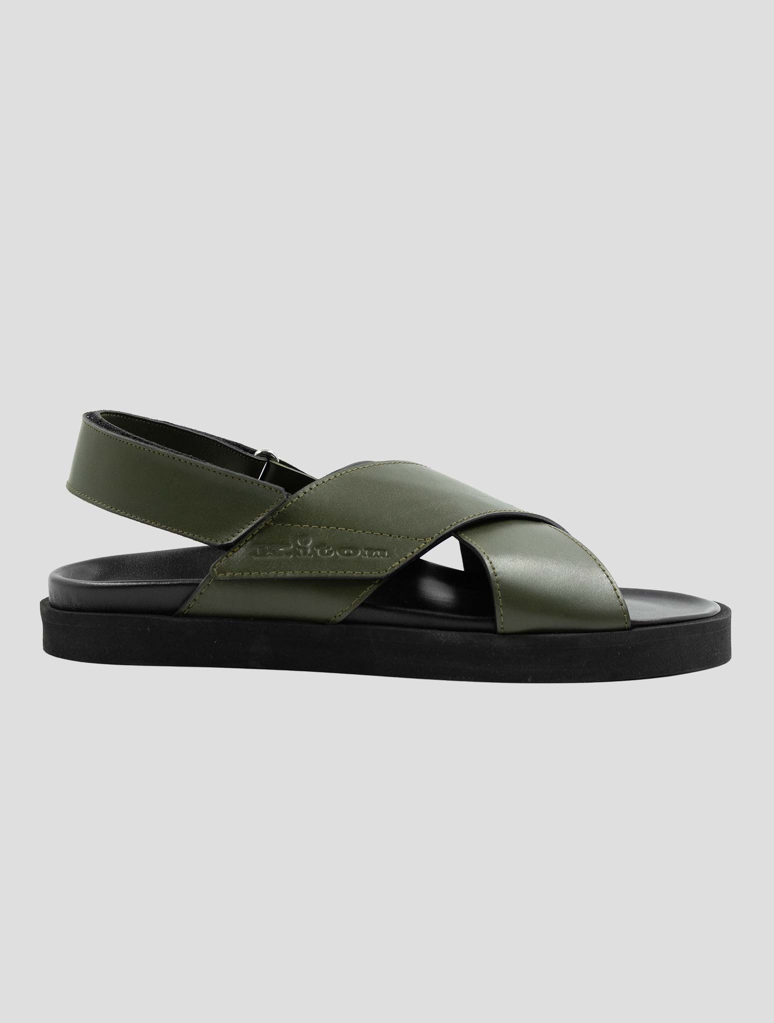 Kiton Green Leather Sandals