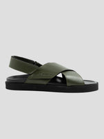 Kiton Green Leather Sandals