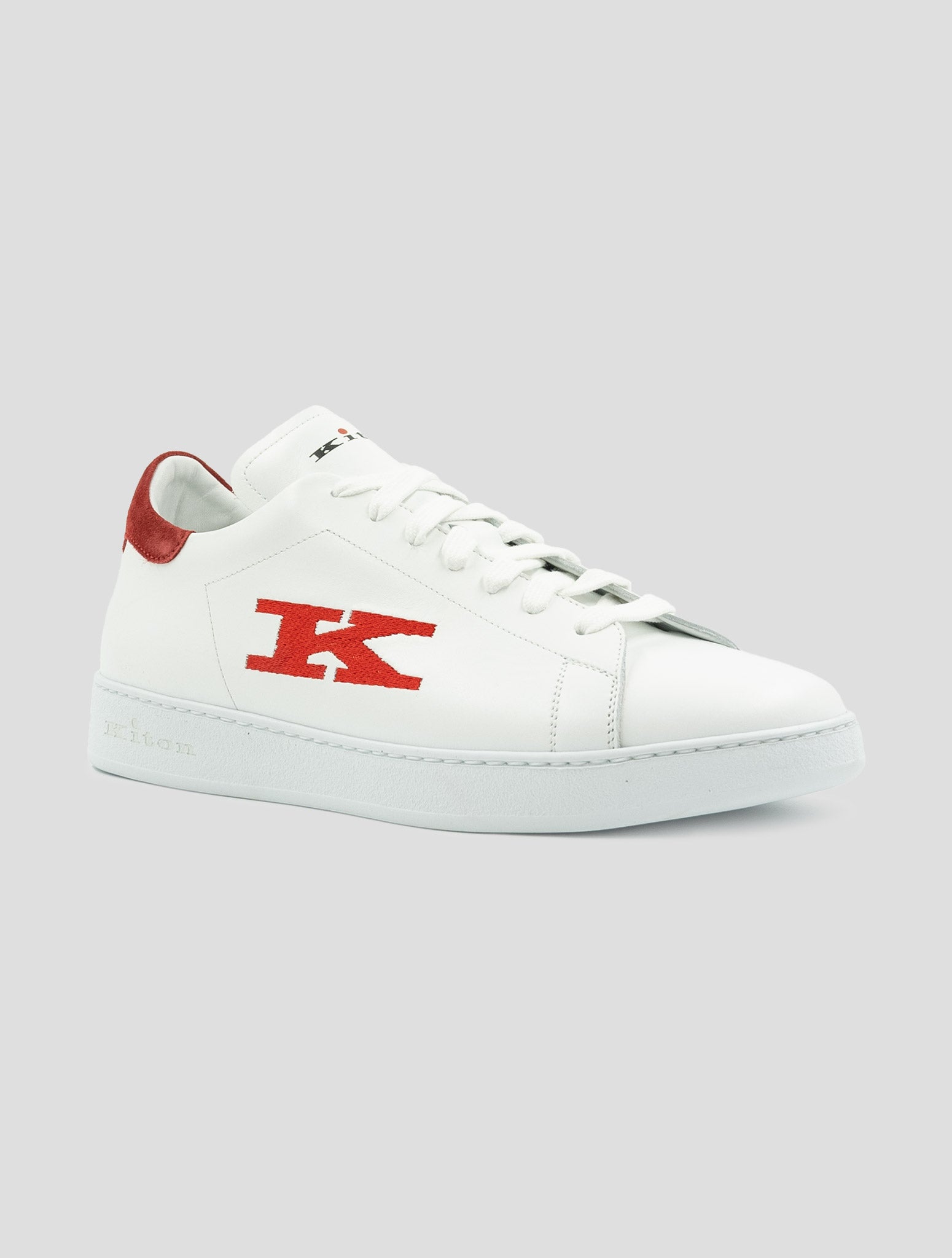 Kiton White Leather Sneakers