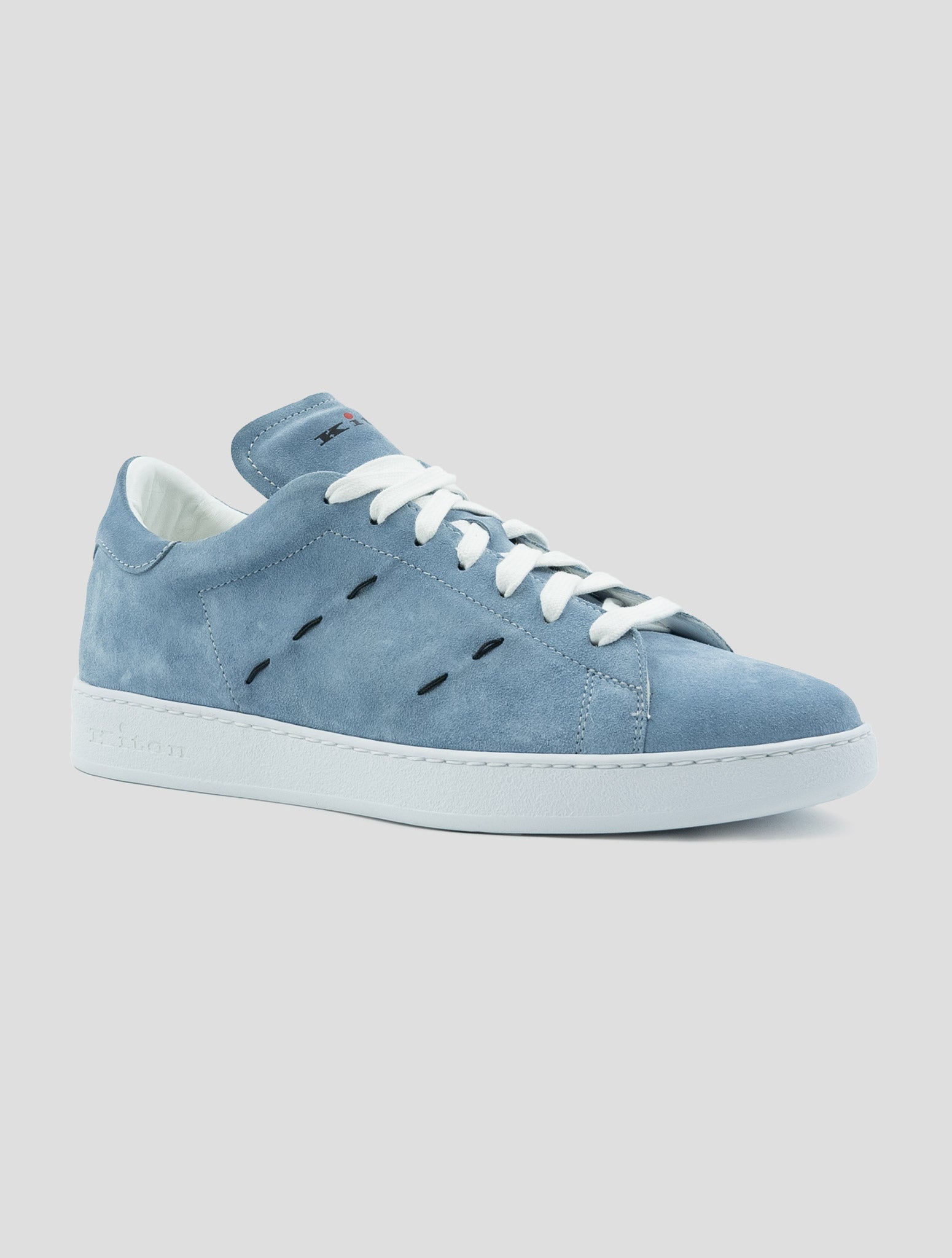 Kiton Light Blue Leather Sneakers