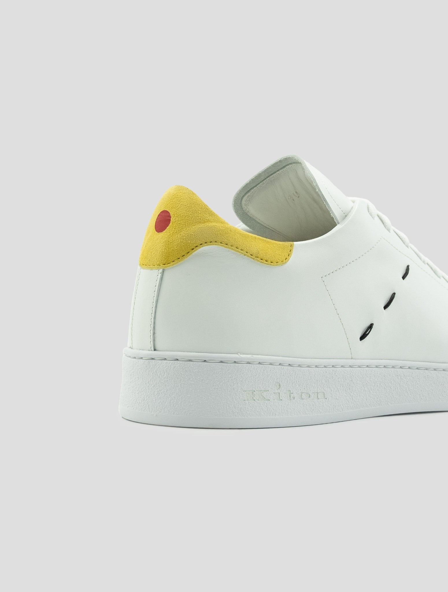 Kiton White Leather Sneakers