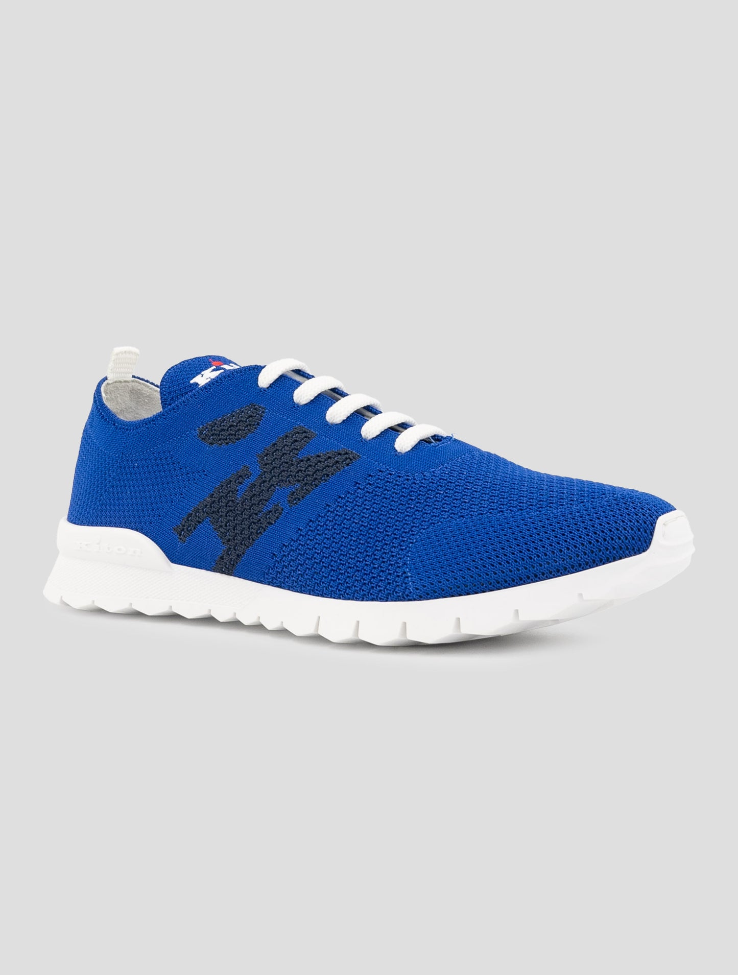 Kiton Blue Cotton Ea Sneakers