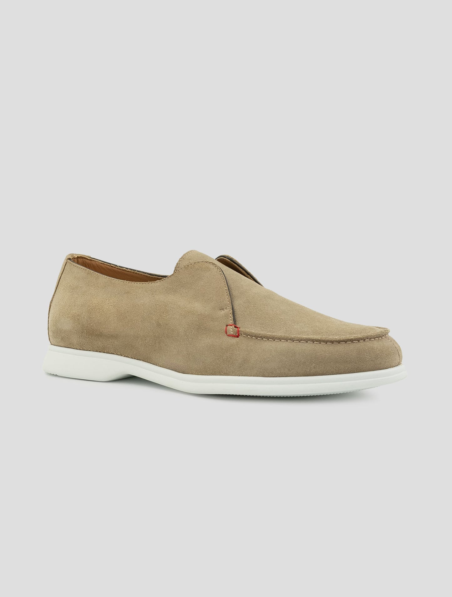 Kiton Beige Leather Suede Sneakers