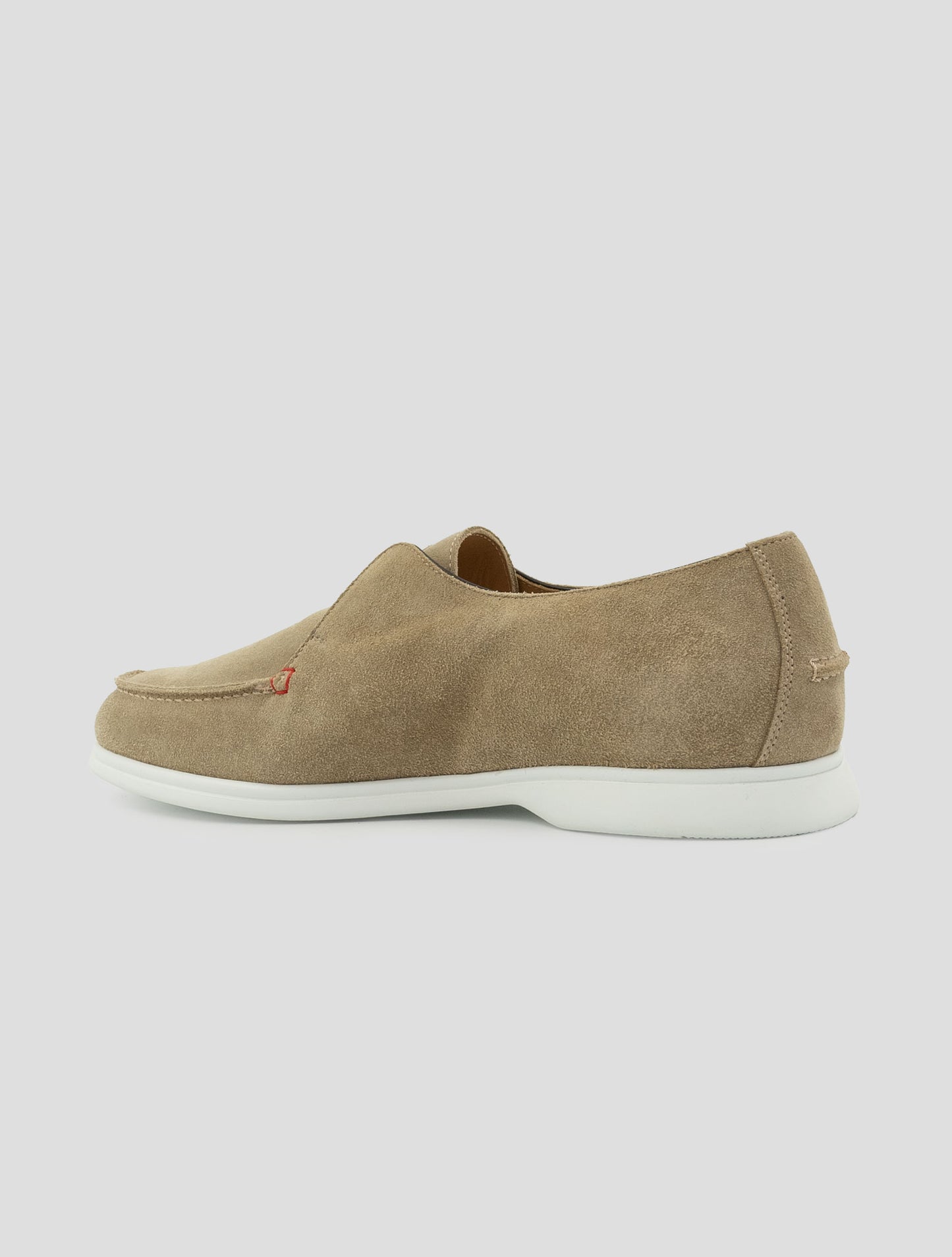 Kiton Beige Leather Suede Sneakers