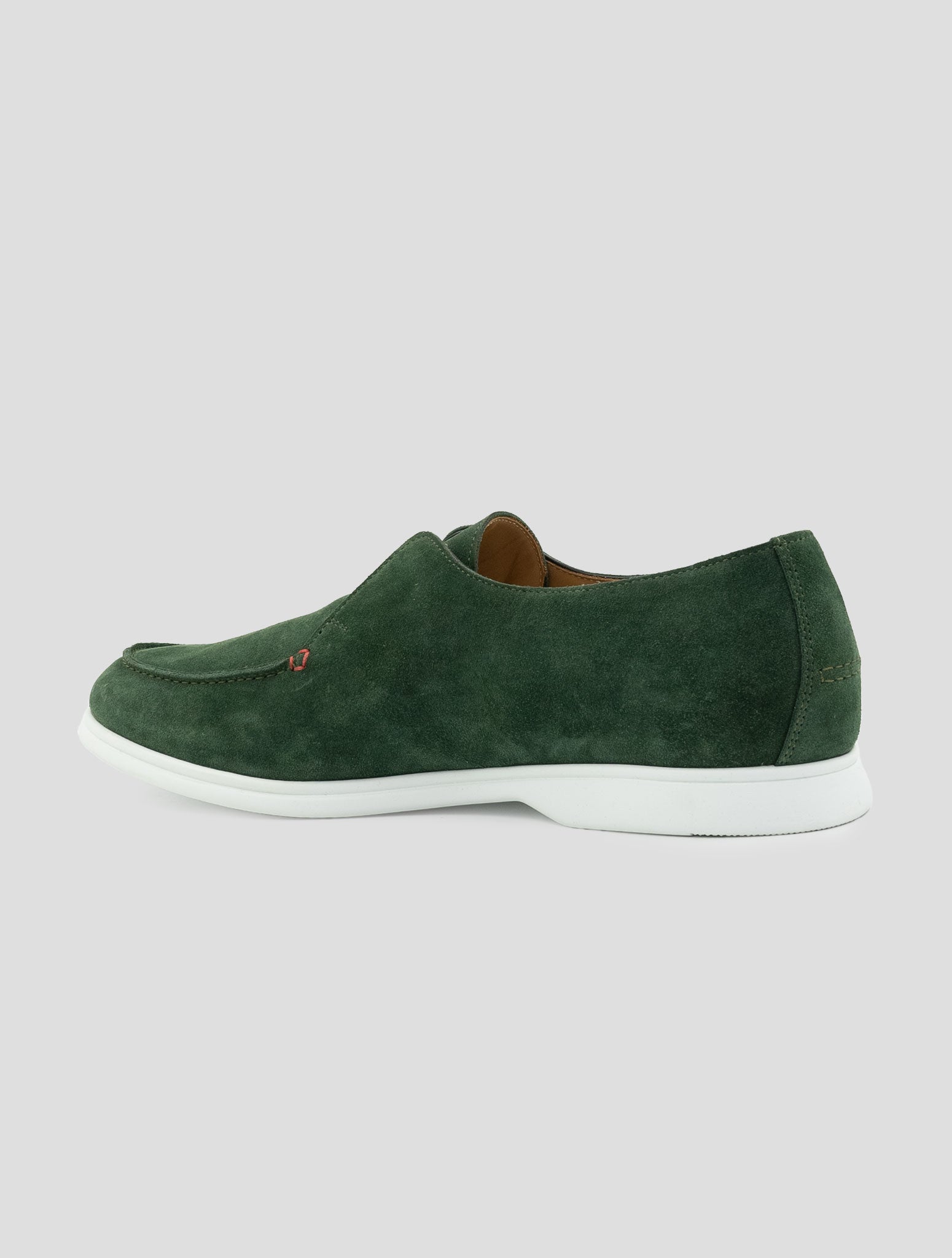 Kiton Green Leather Suede Sneakers