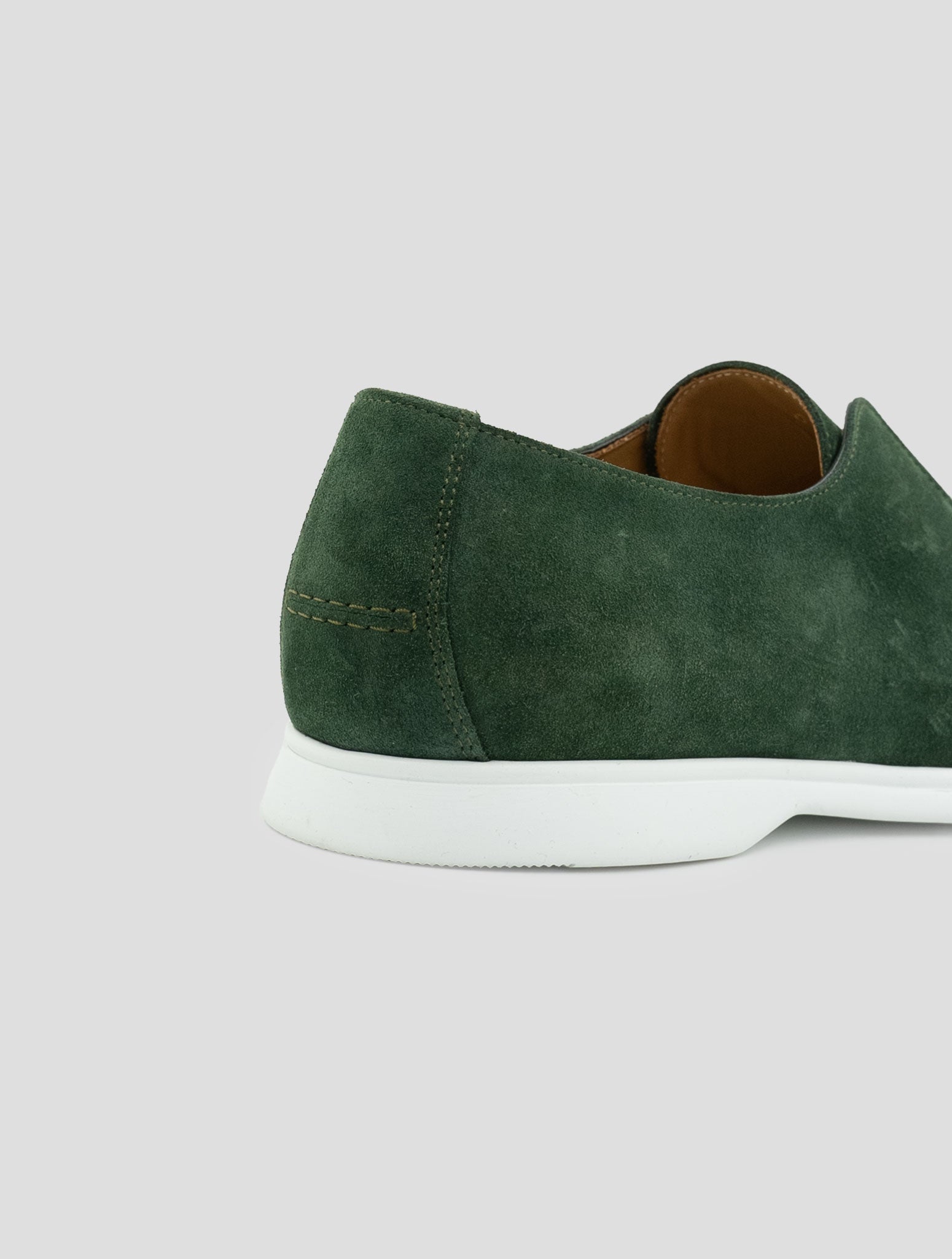 Kiton Green Leather Suede Sneakers