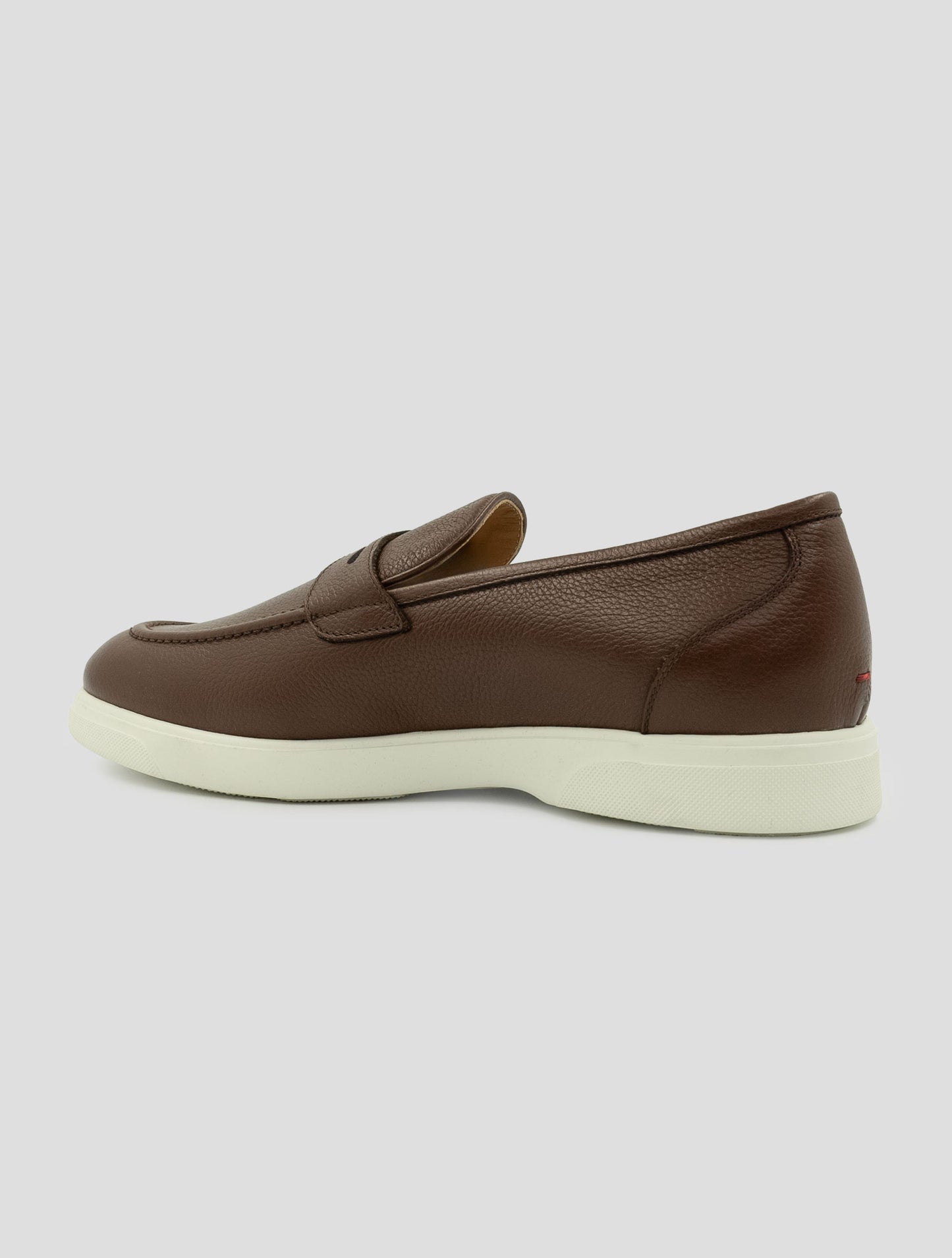 Kiton Brown Leather Calf Loafers