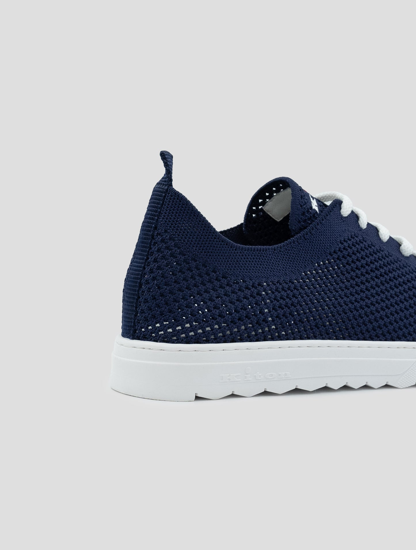 Kiton Blue Cotton Ea Sneakers