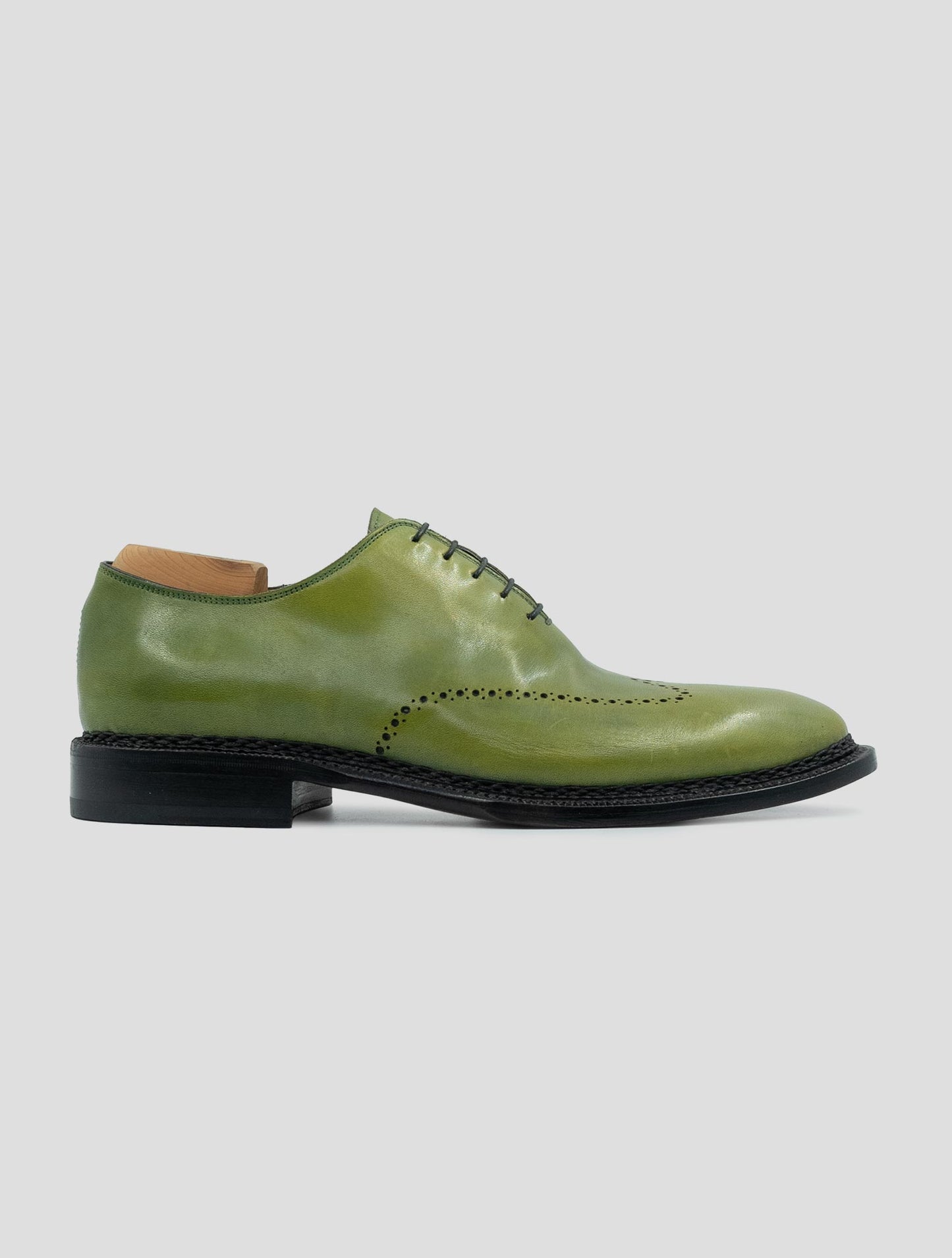 Kiton Green Leather Dress Shoes