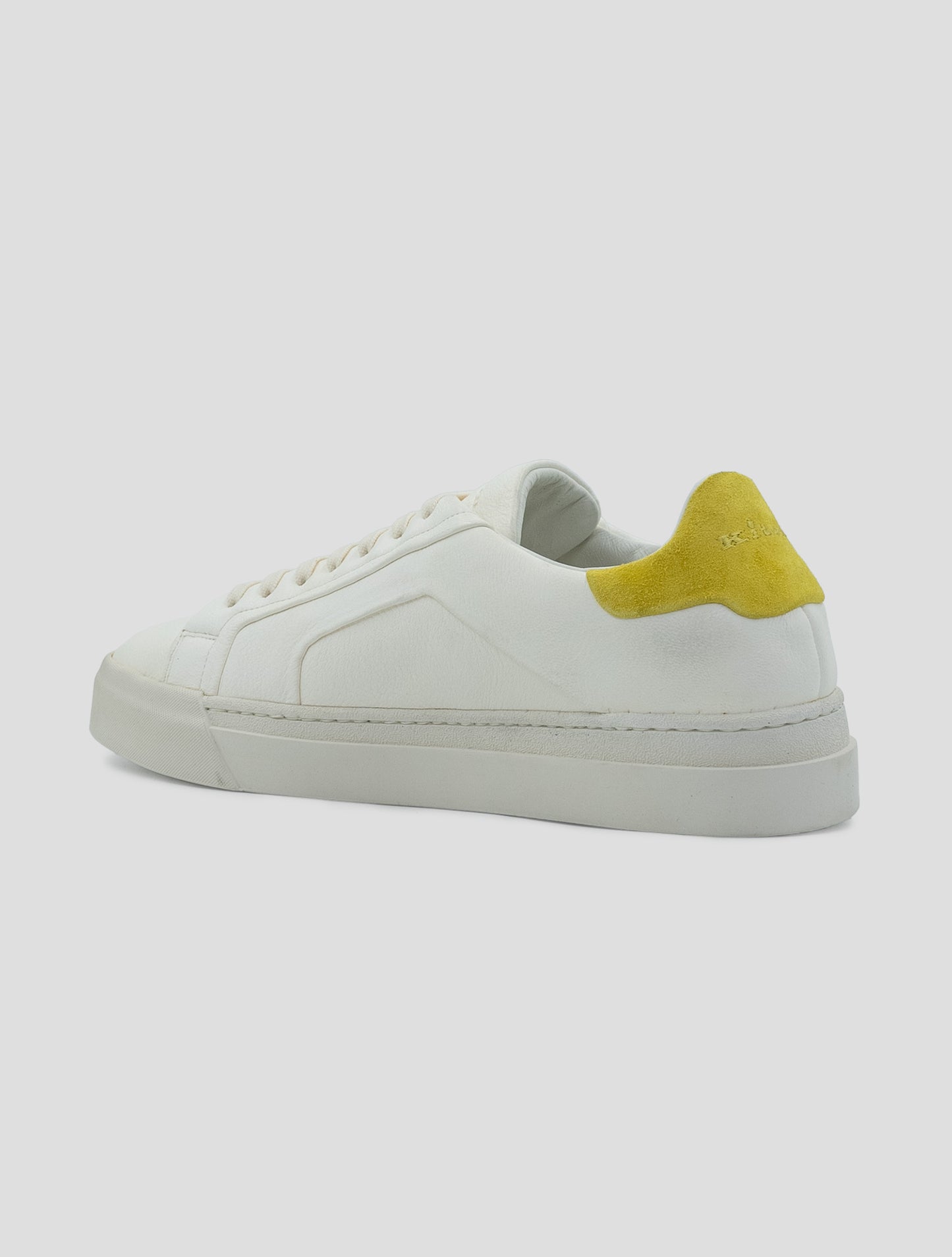 Kiton White Leather Deer Sneakers