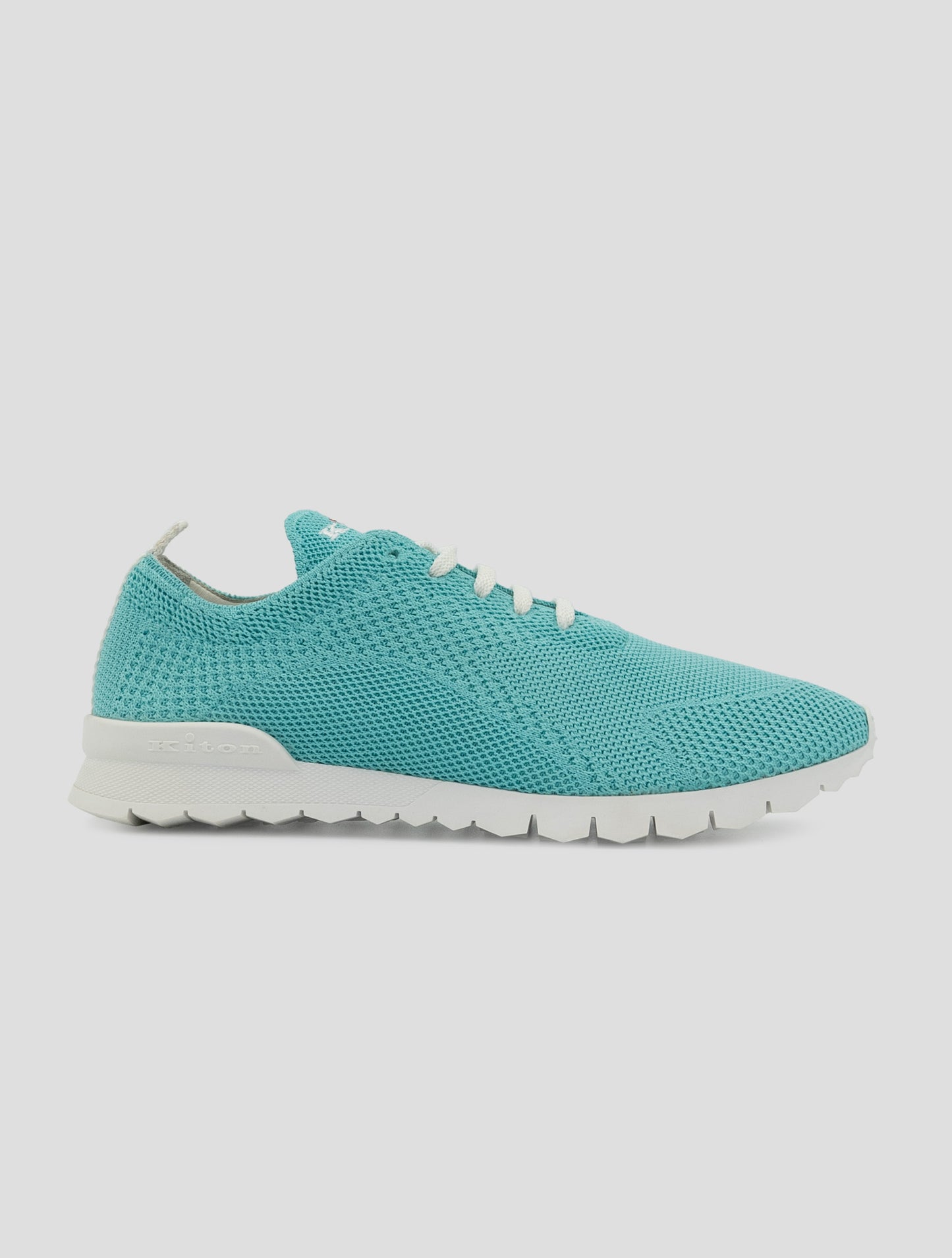 Kiton Light Green Cotton Ea Sneakers