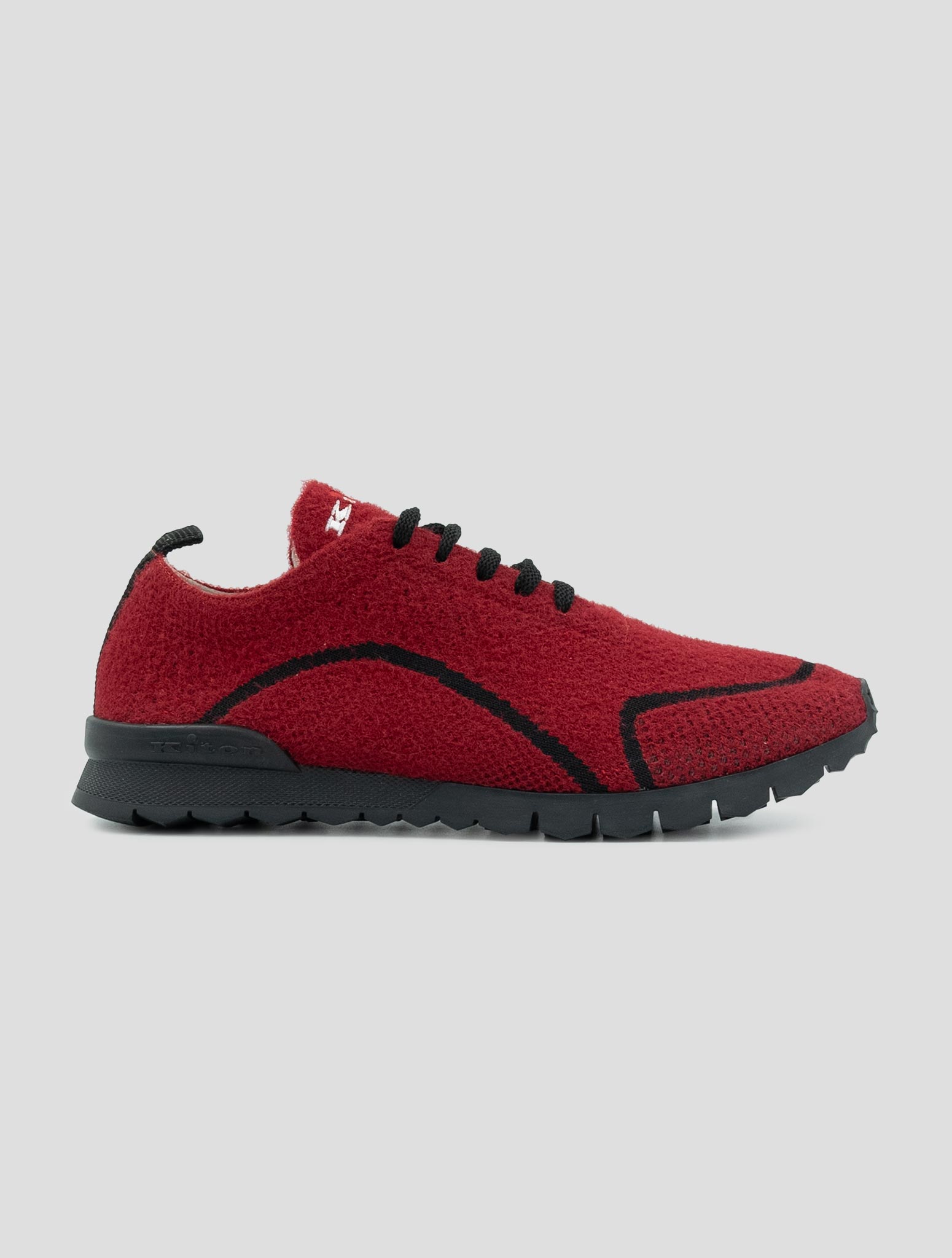 Kiton Black Red Pl Pa Wool
