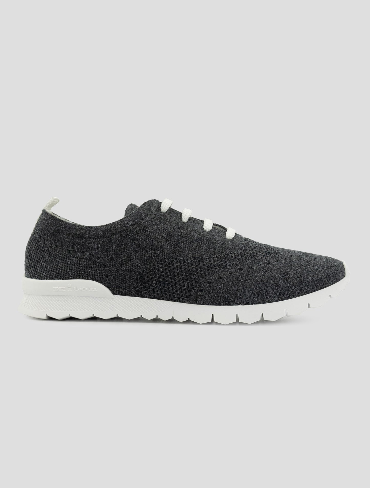 Kiton Gray Cashmere Sneakers
