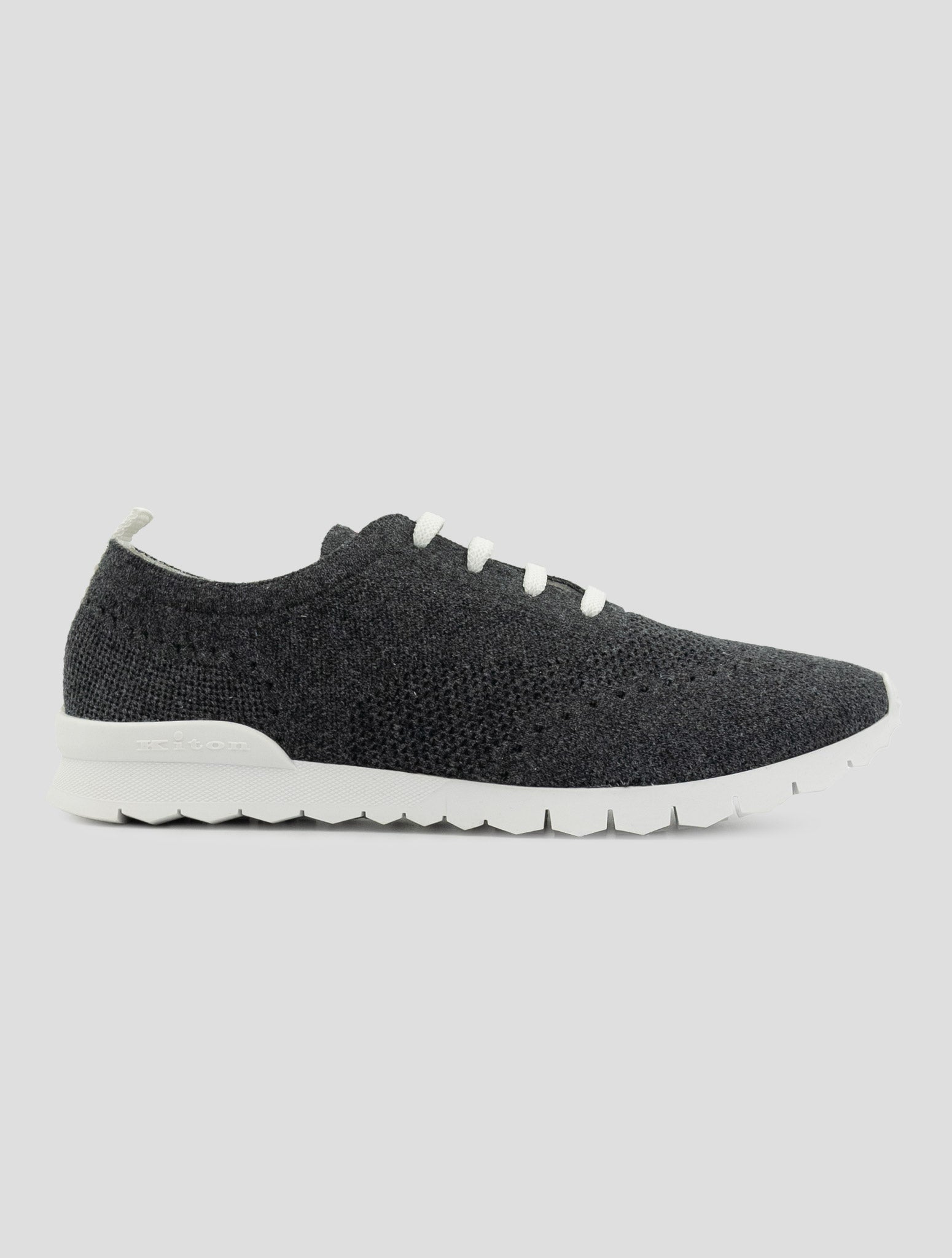 Kiton Gray Cashmere Sneakers
