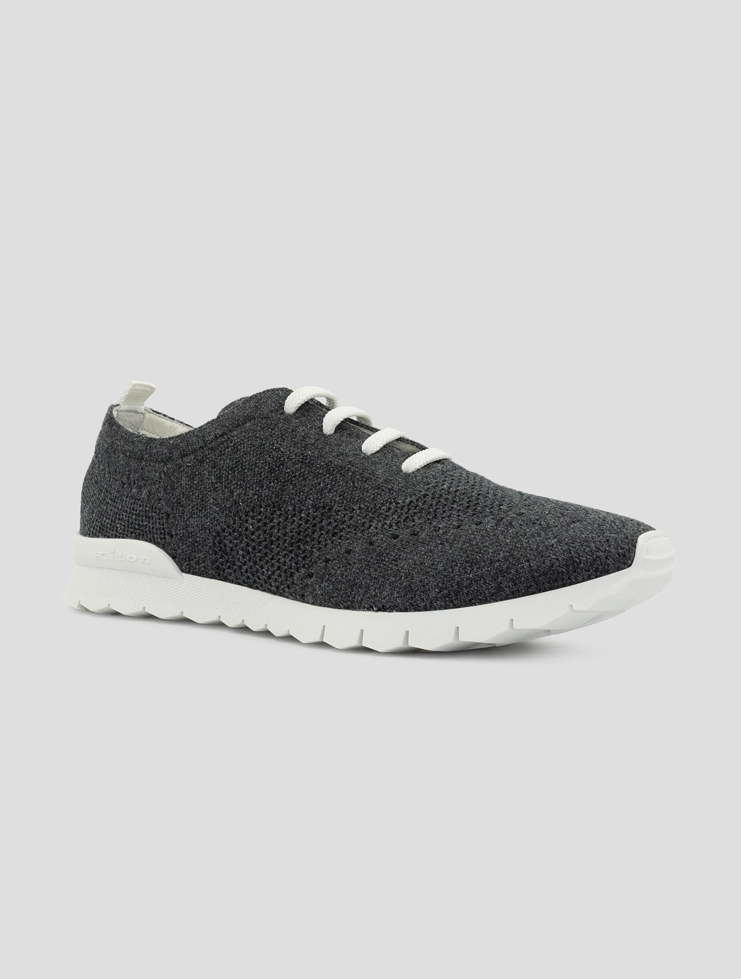 Kiton Gray Cashmere Sneakers