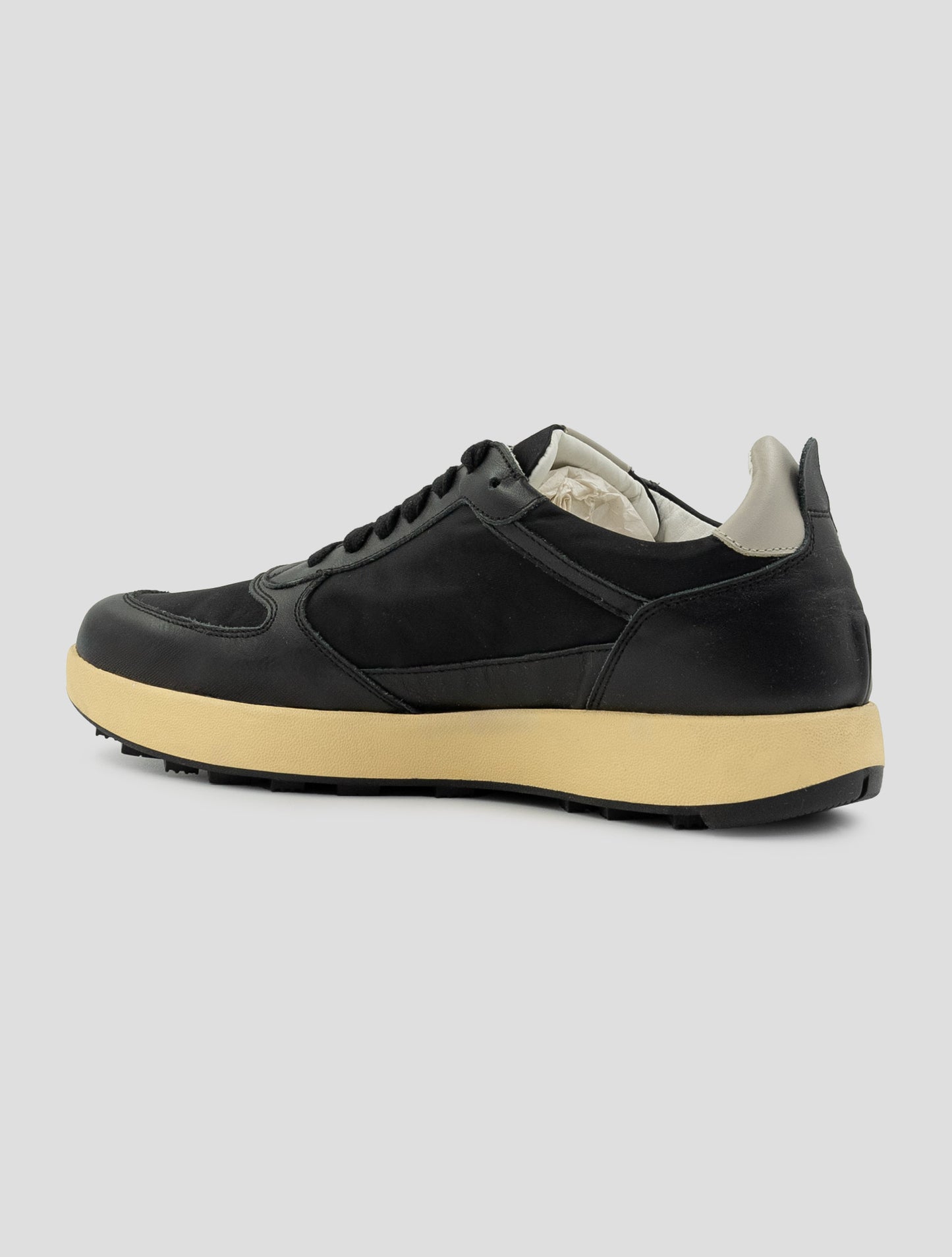 Kiton Black Leather Pa Sneakers