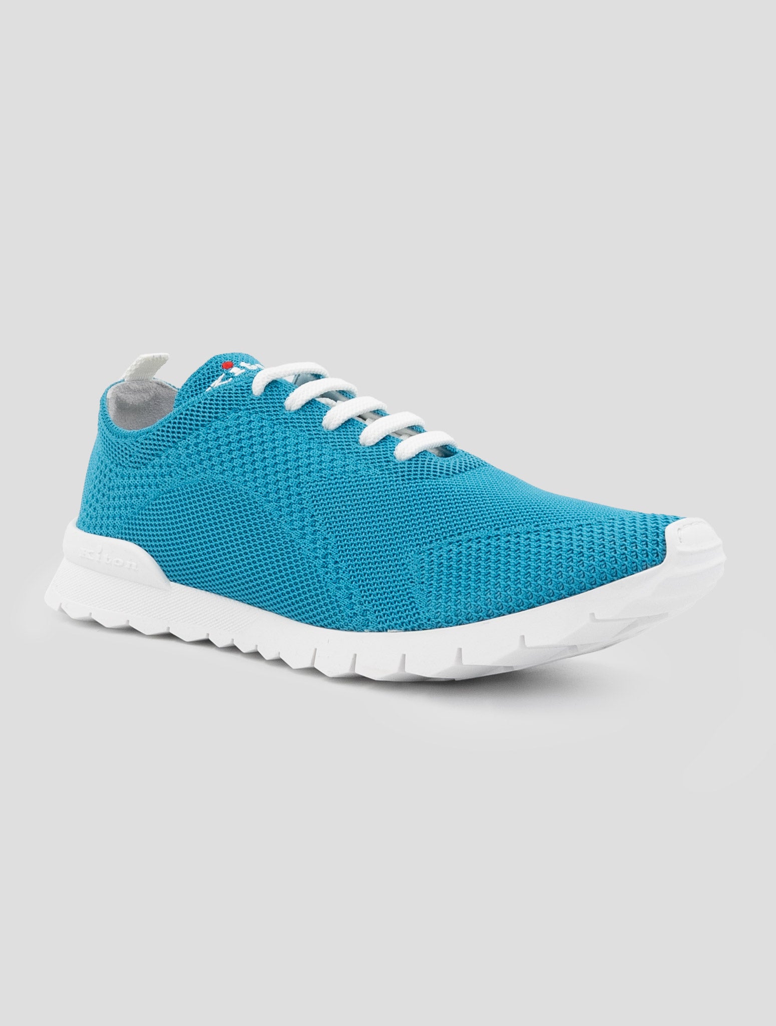 Kiton Light Blue Cotton Ea Sneakers