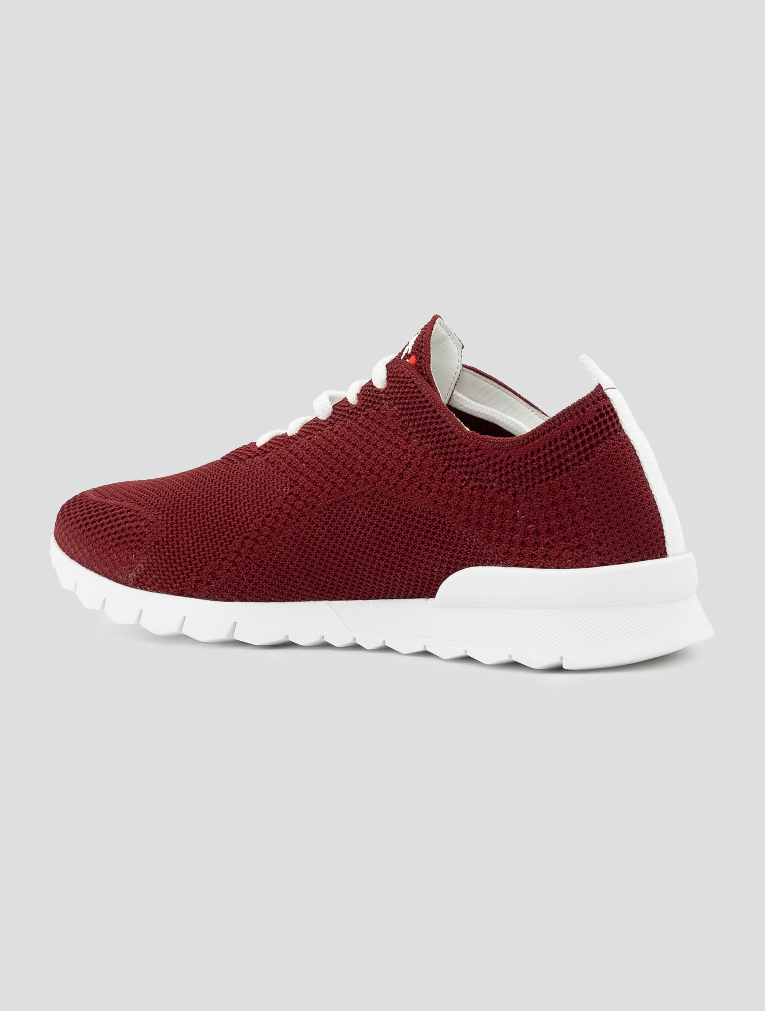 Kiton Burgundy Cotton Ea Sneakers