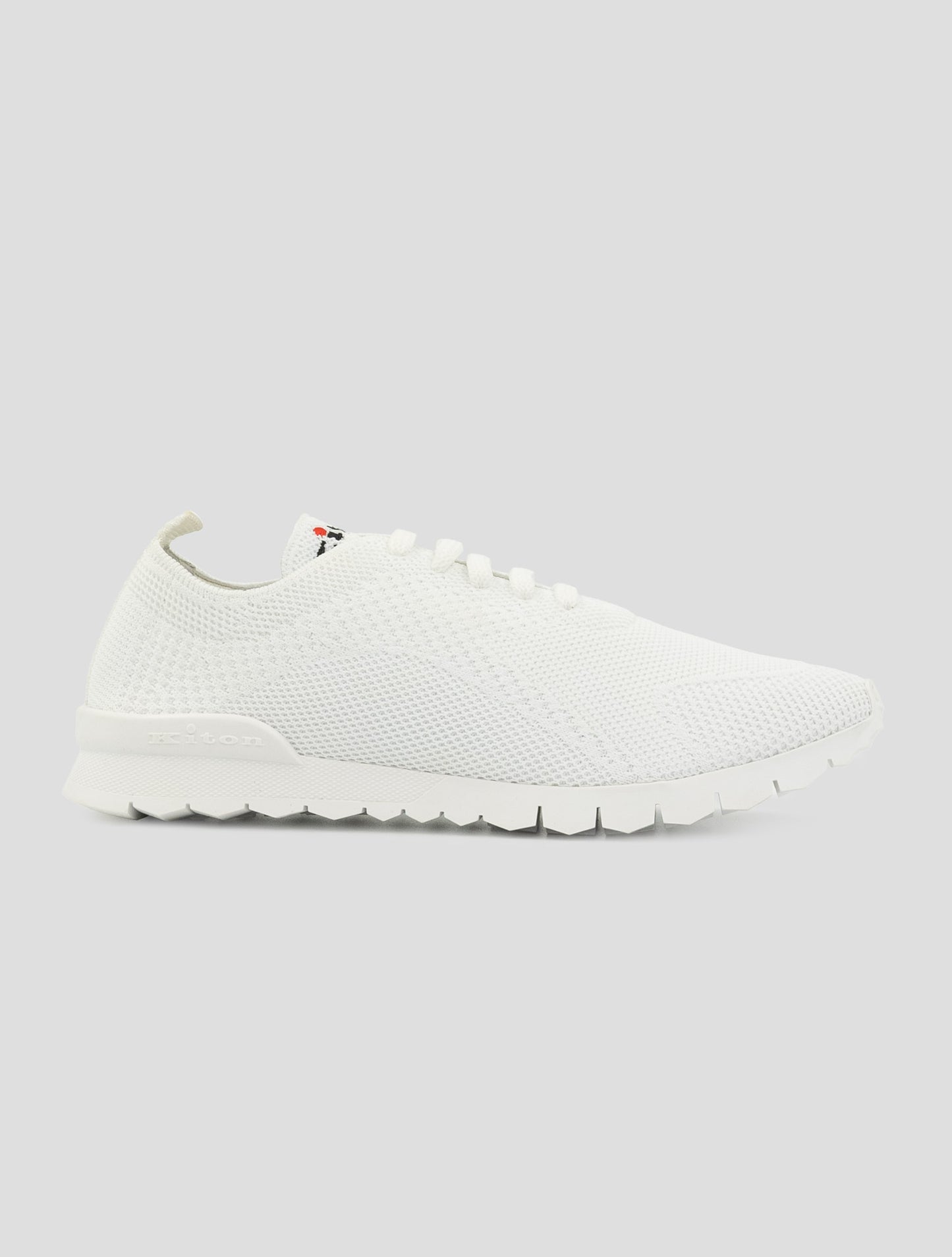 Kiton White Cotton Ea Sneakers