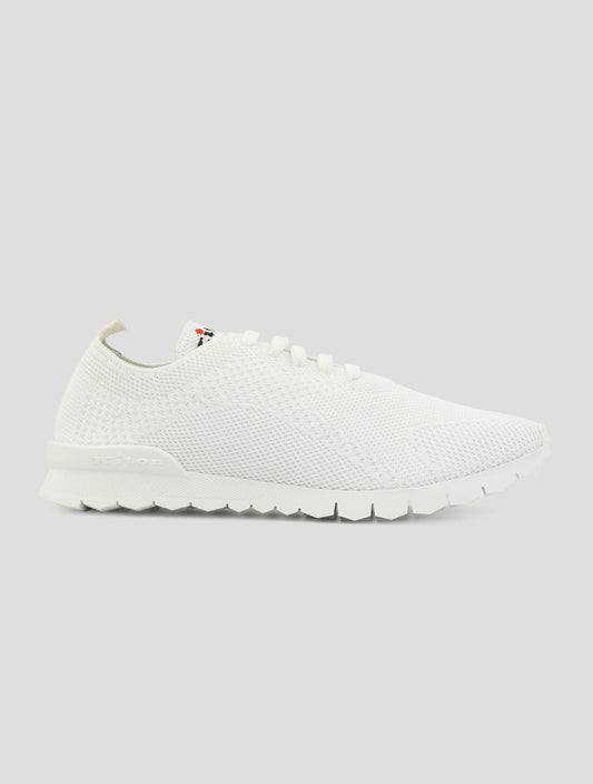 Kiton White Cotton Ea Sneakers