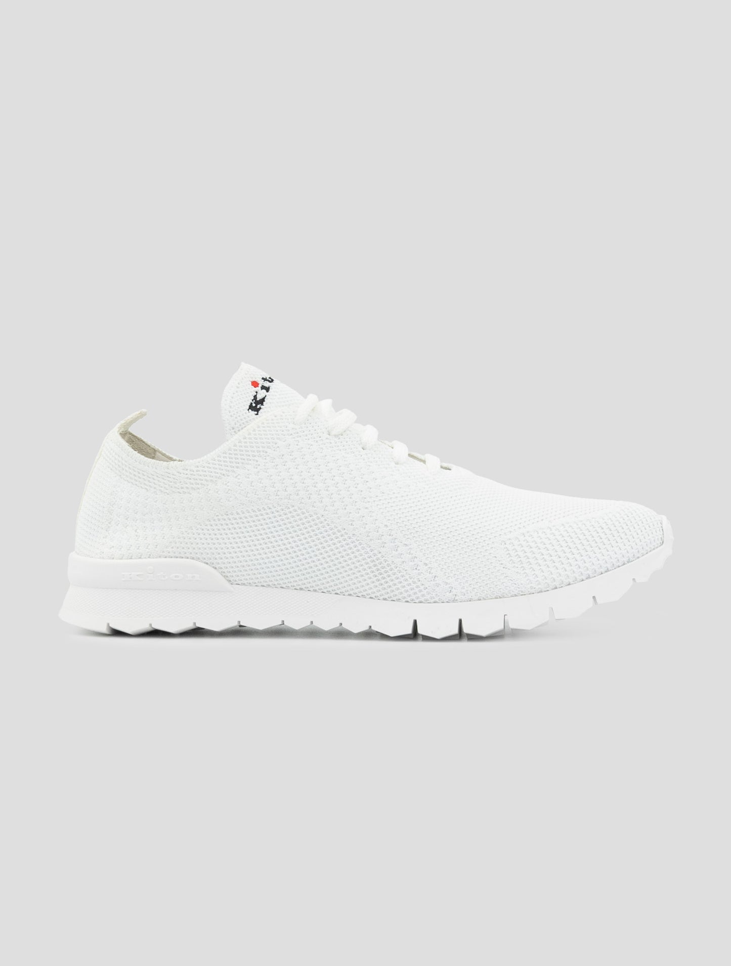 Kiton White Cotton Ea Sneakers