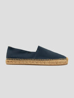 Kiton Blue Navy Cotton Espadrillas