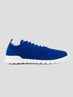Kiton Blue Cotton Ea Sneakers
