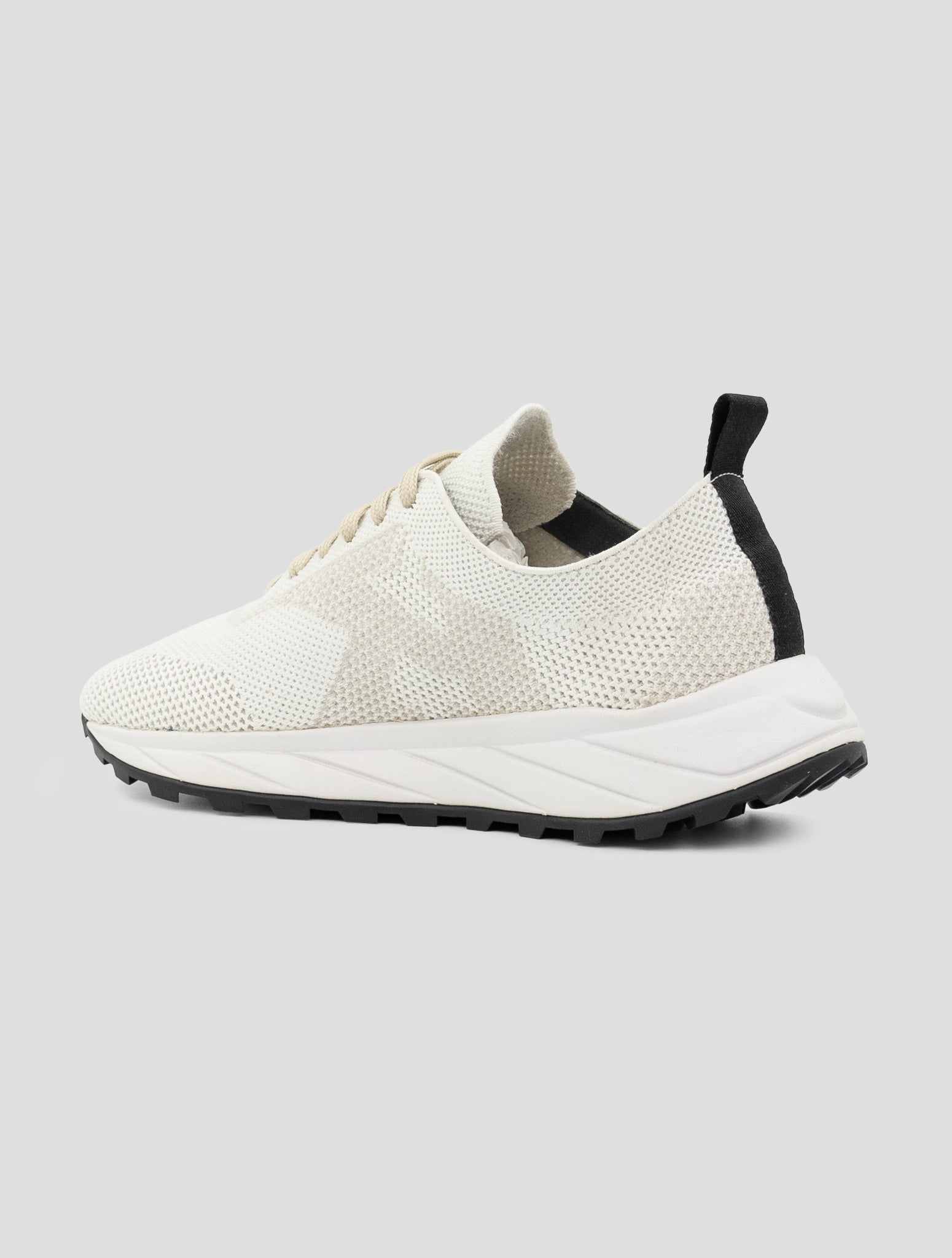 Kiton White Pl Tpu Wool Sneakers