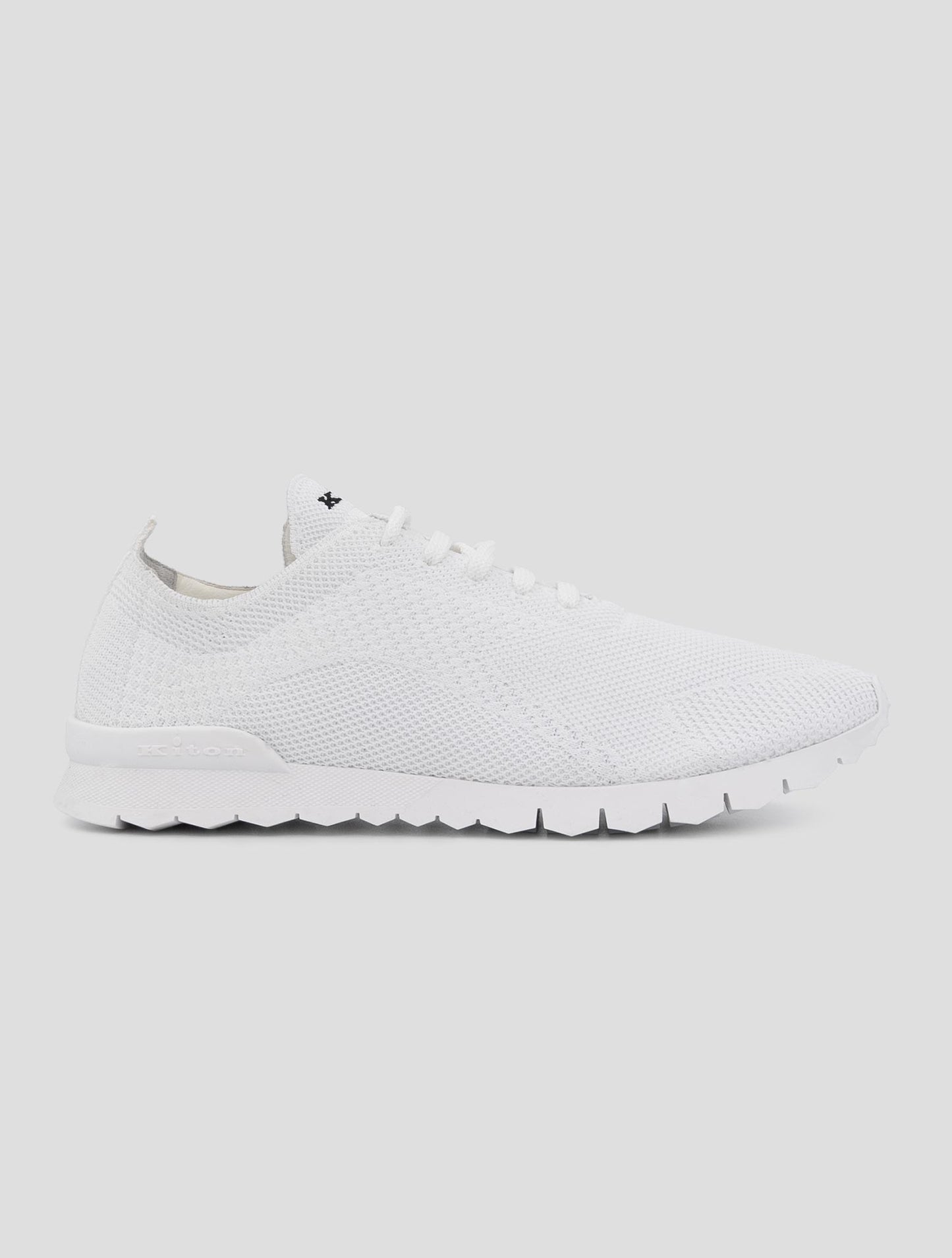 Kiton White Cotton Ea Sneakers