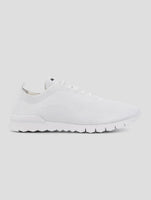 Kiton White Cotton Ea Sneakers
