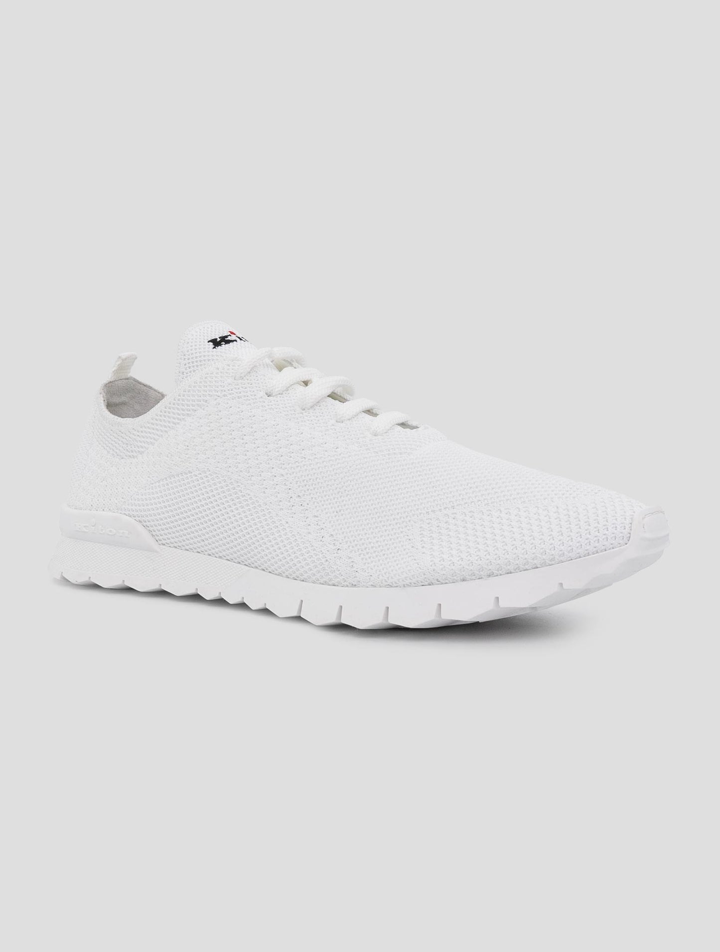 Kiton White Cotton Ea Sneakers