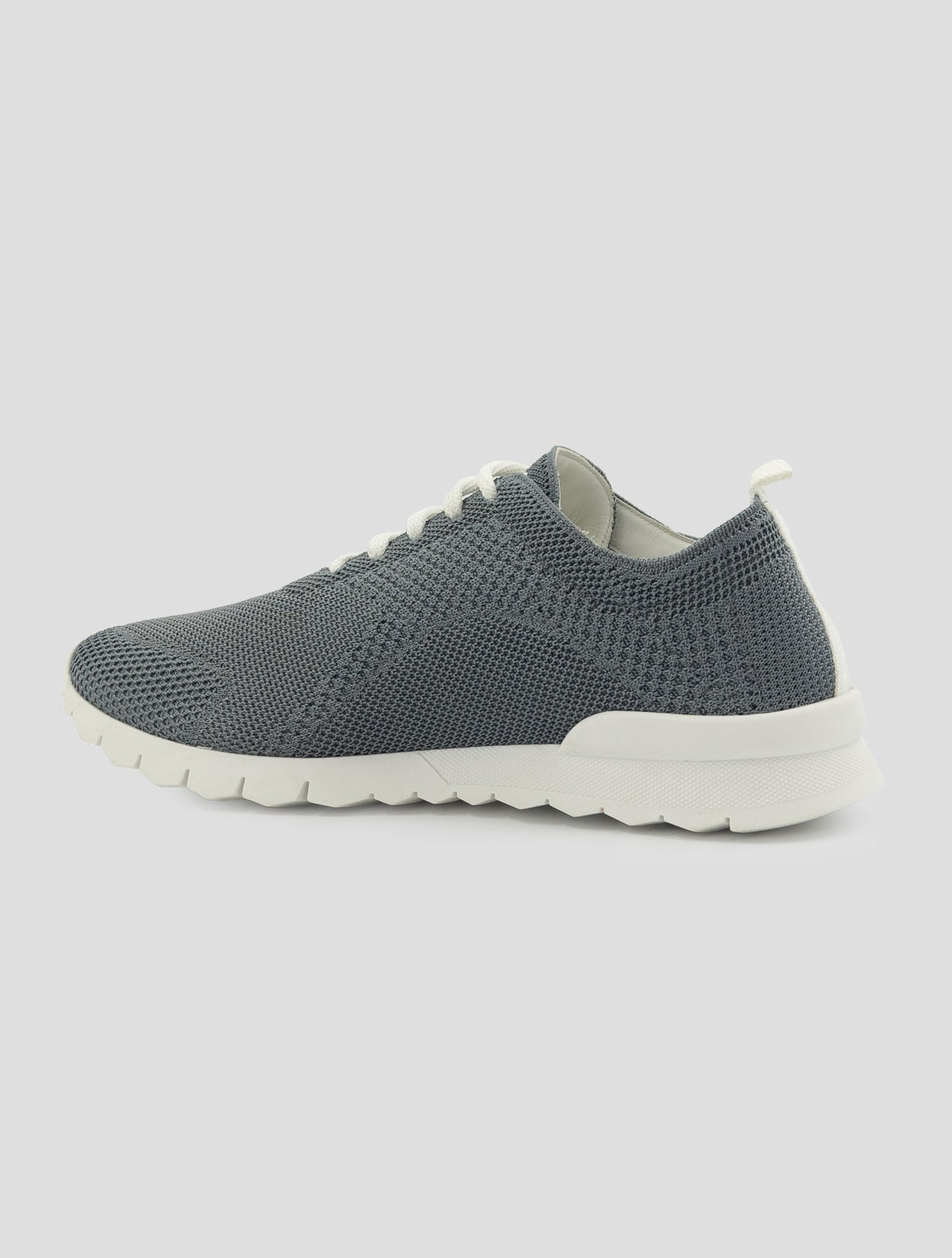 Kiton Gray Cotton Ea Sneakers