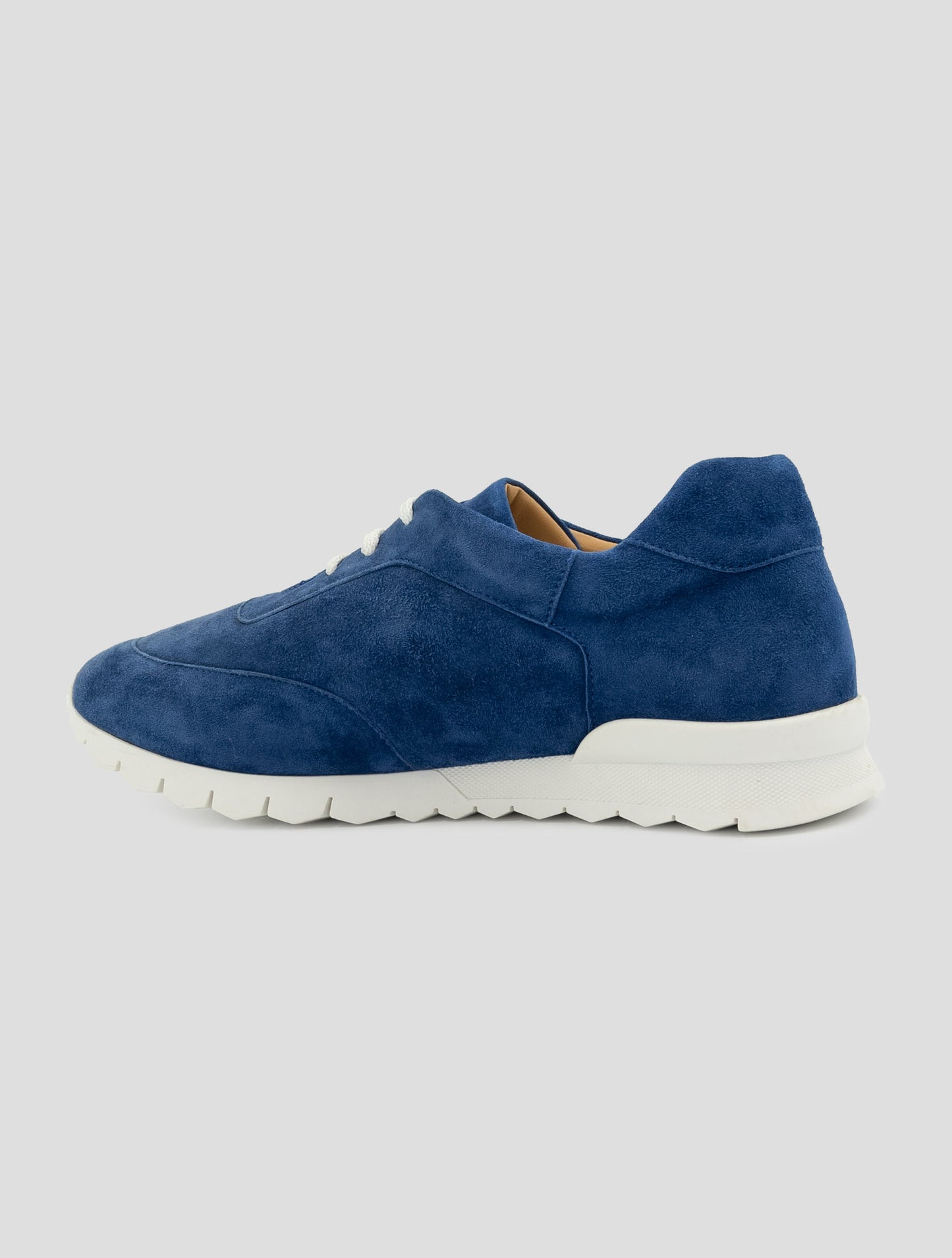 Kiton Blue Leather Suede Sneakers