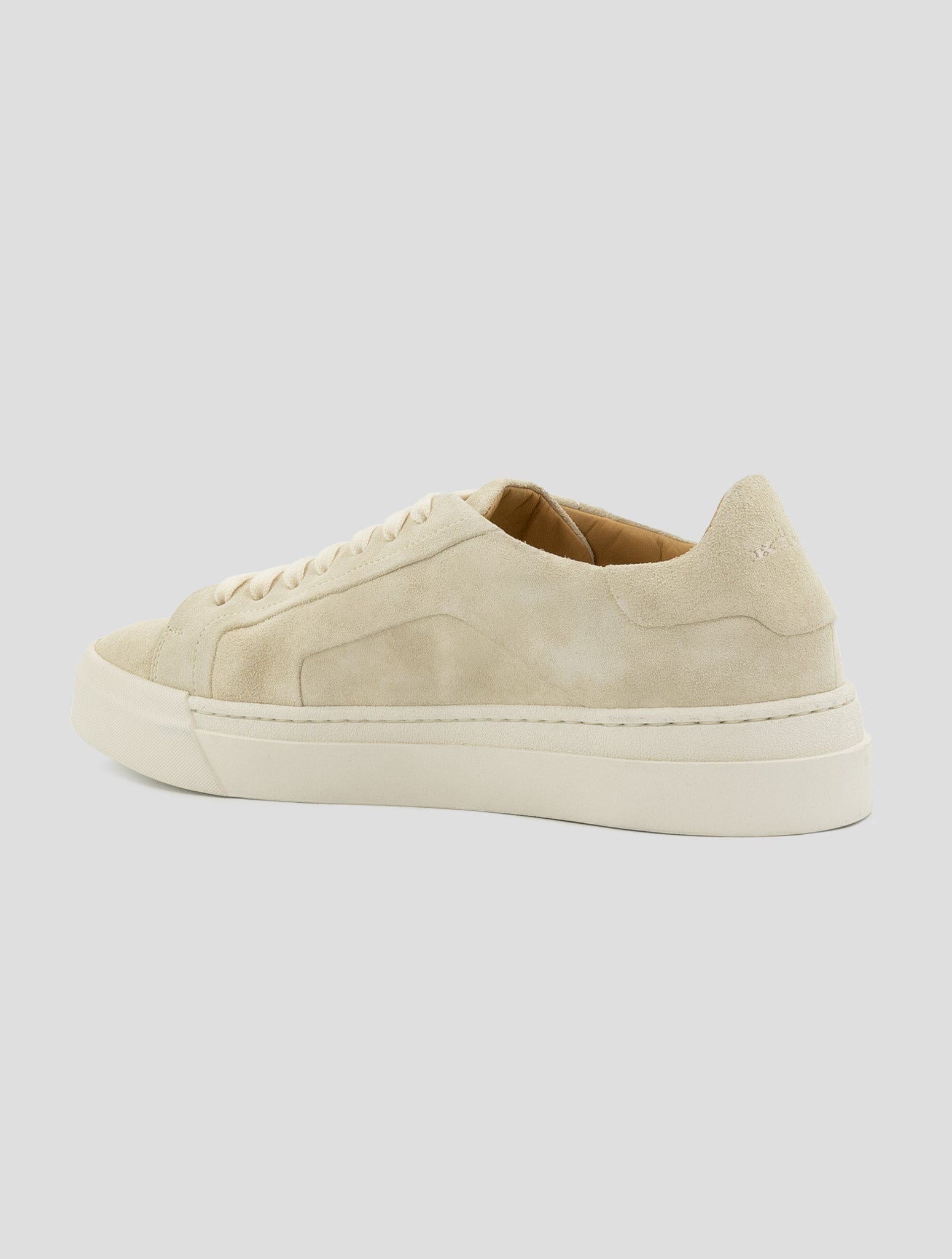 Kiton Beige Leather Suede Sneakers