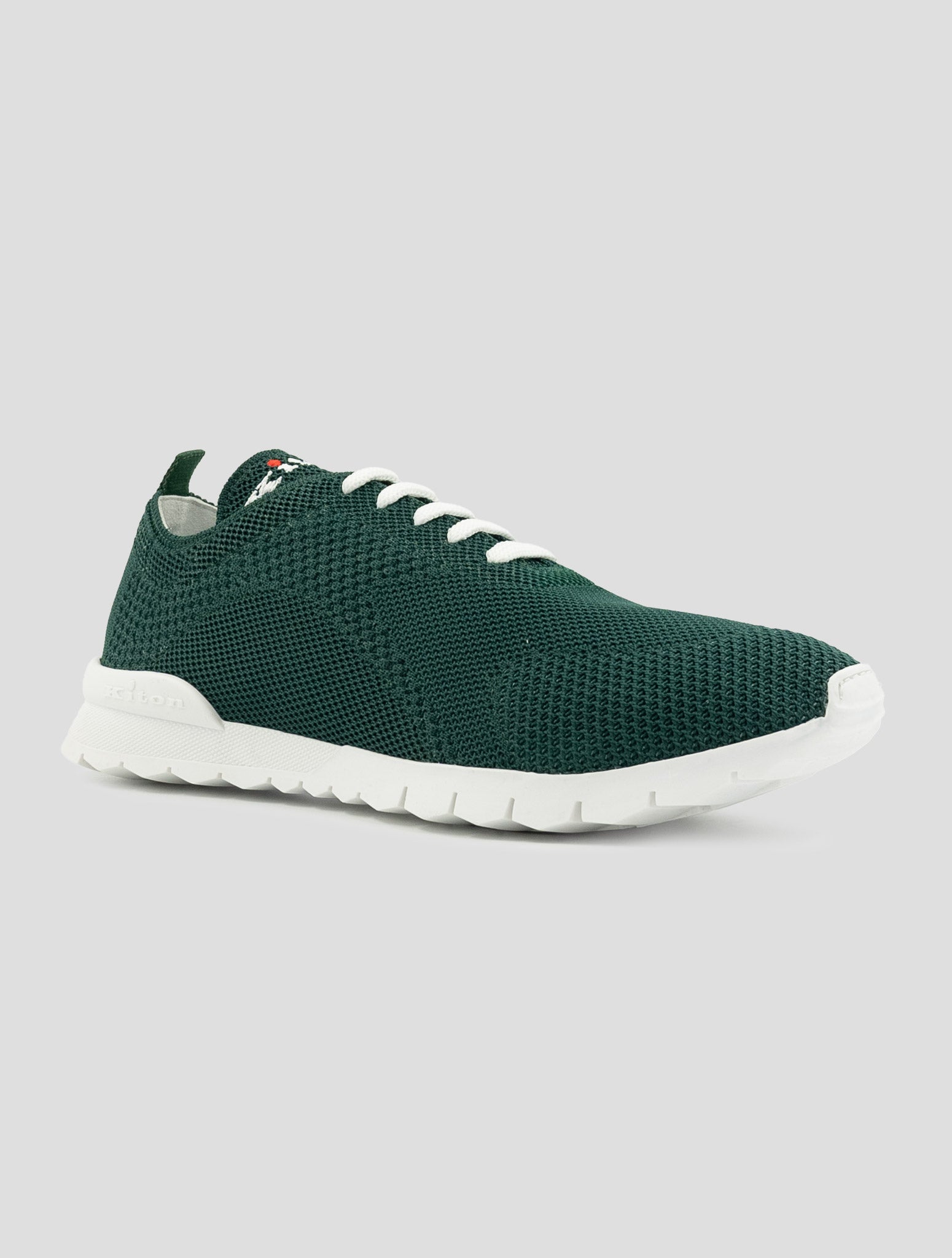 Kiton Green Cotton Ea Sneakers