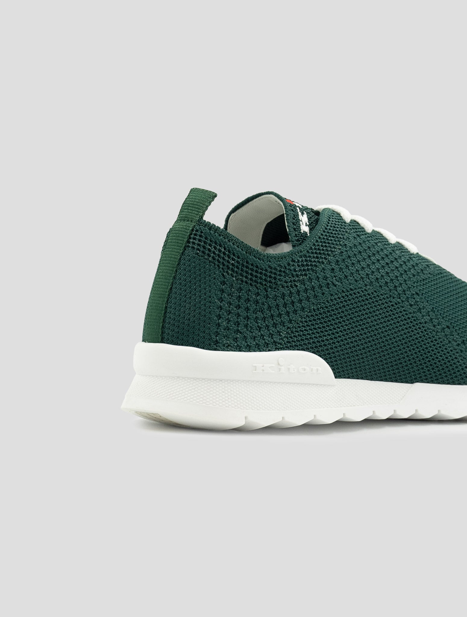 Kiton Green Cotton Ea Sneakers