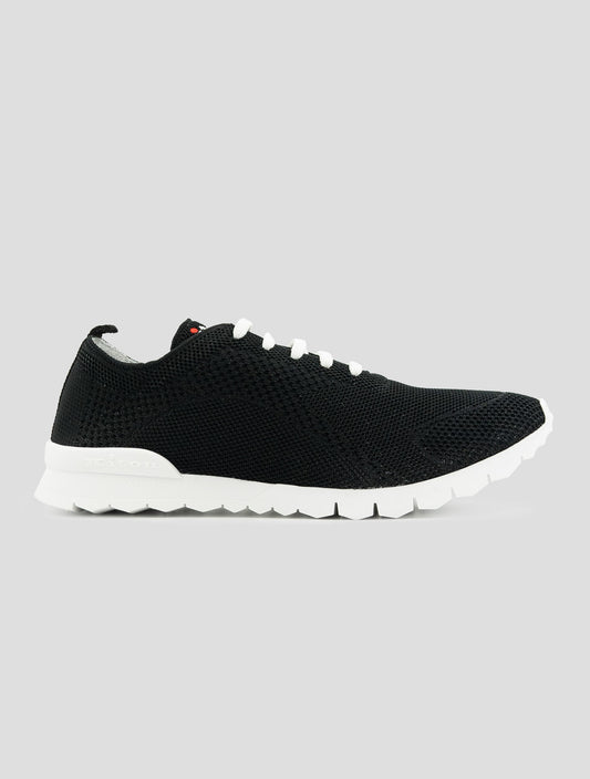 Kiton Black Cotton Ea Sneakers