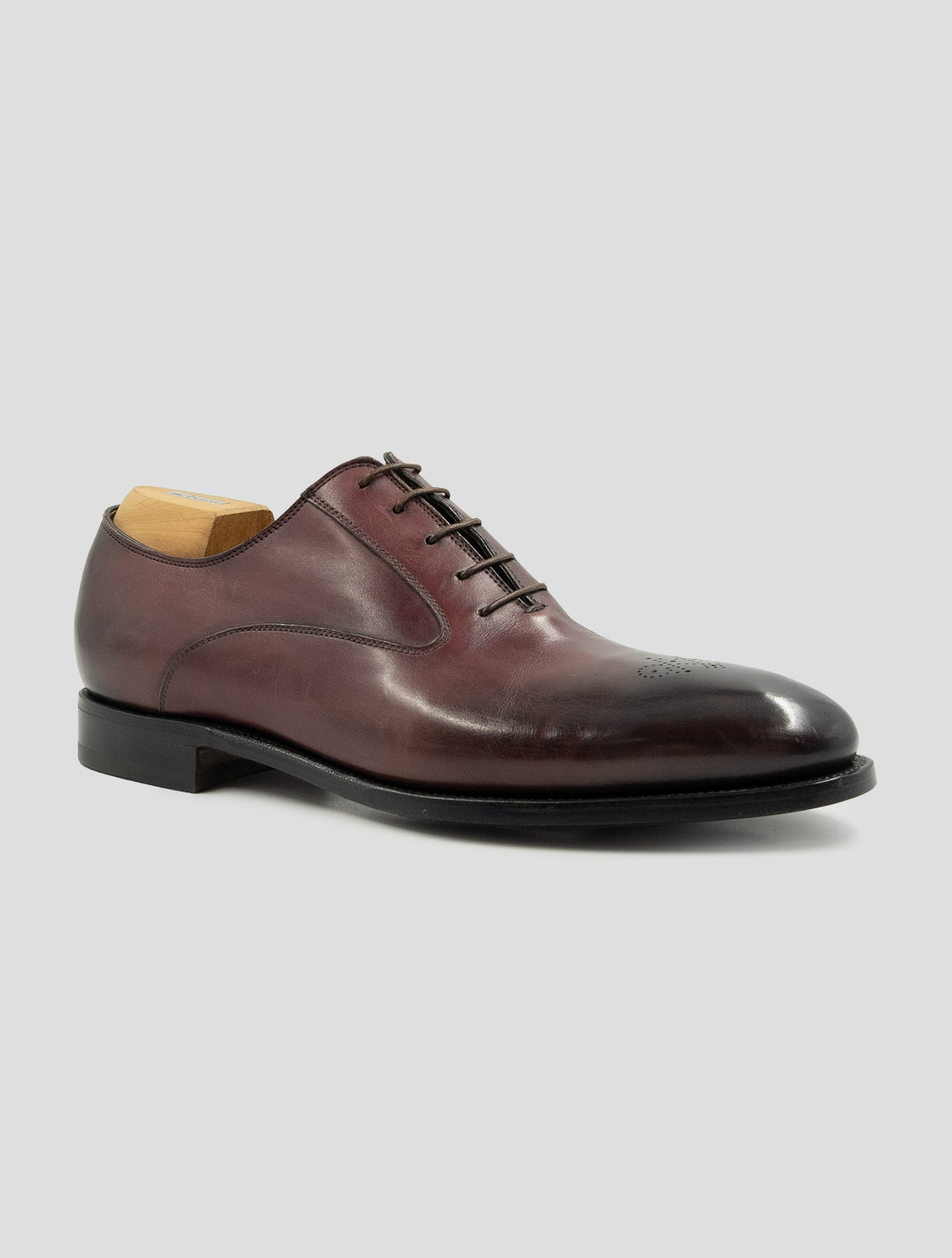 Kiton Burgundy Leather Dress Shoes