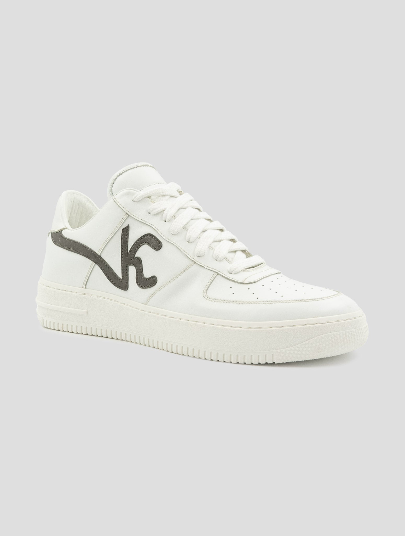 Kiton White Leather Sneakers