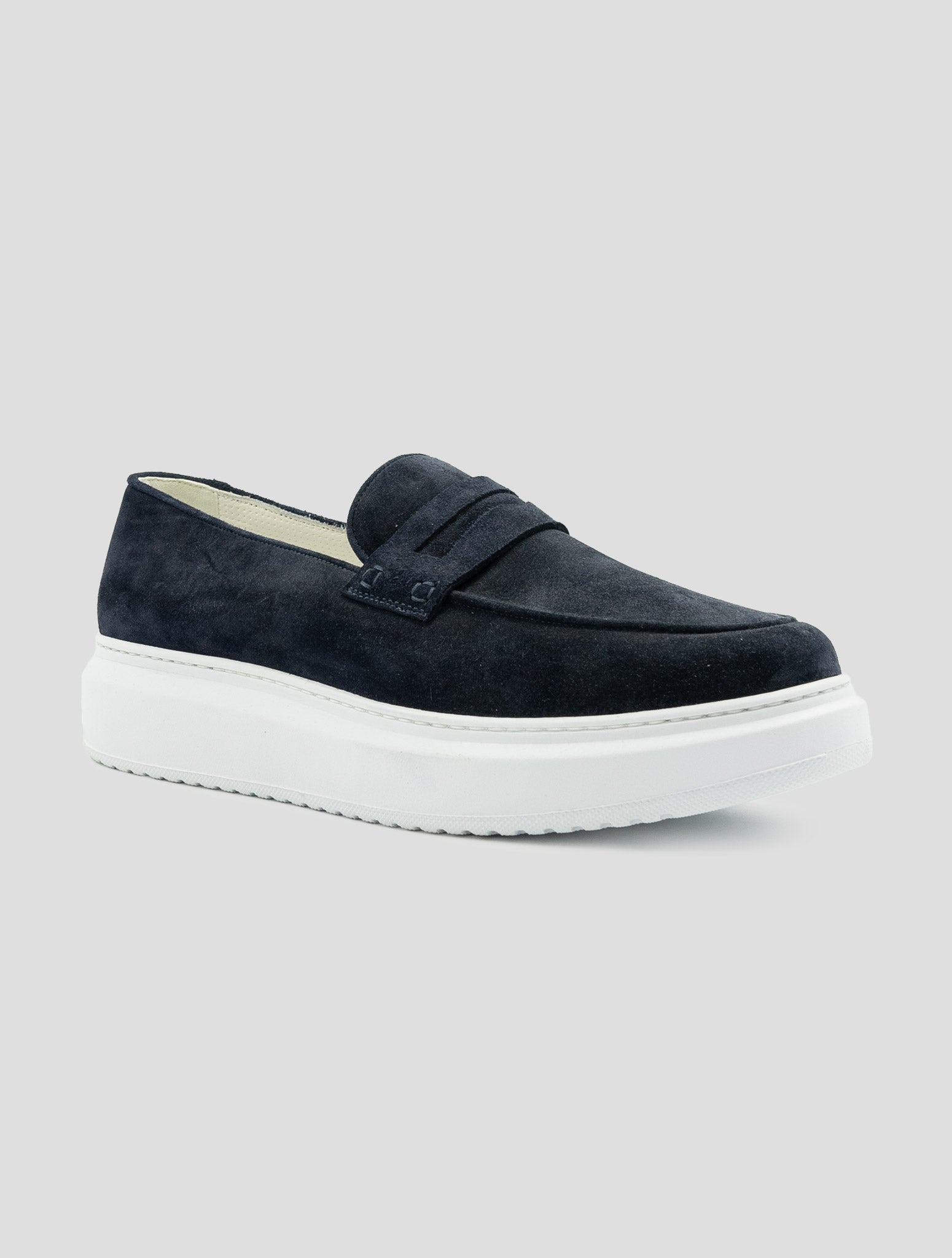 Kiton Light Blue Leather Suede Sneakers