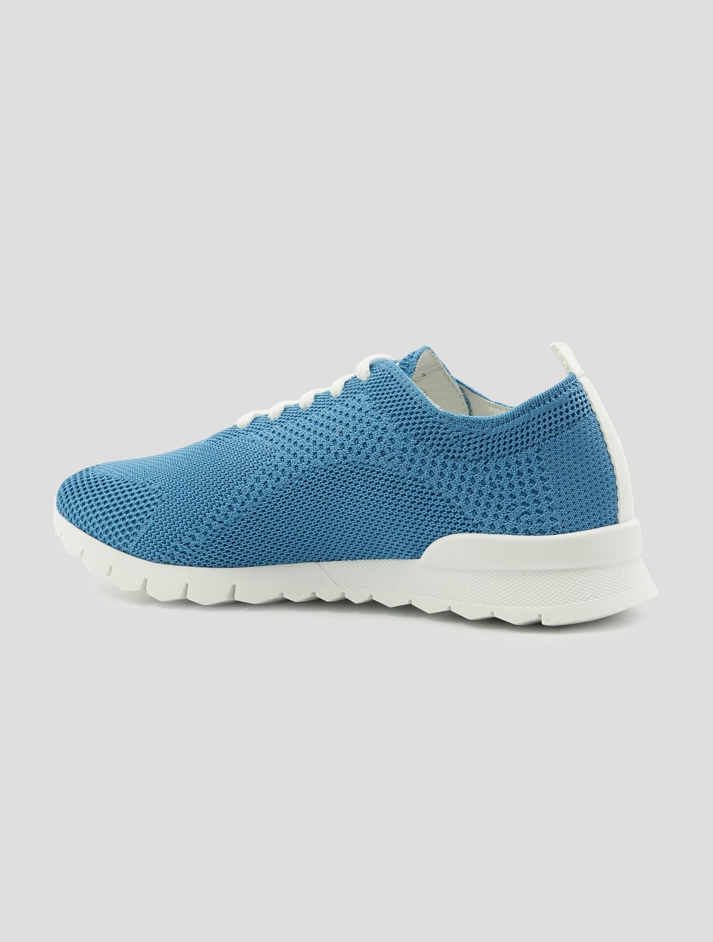Kiton Light Blue Cotton Ea Sneakers