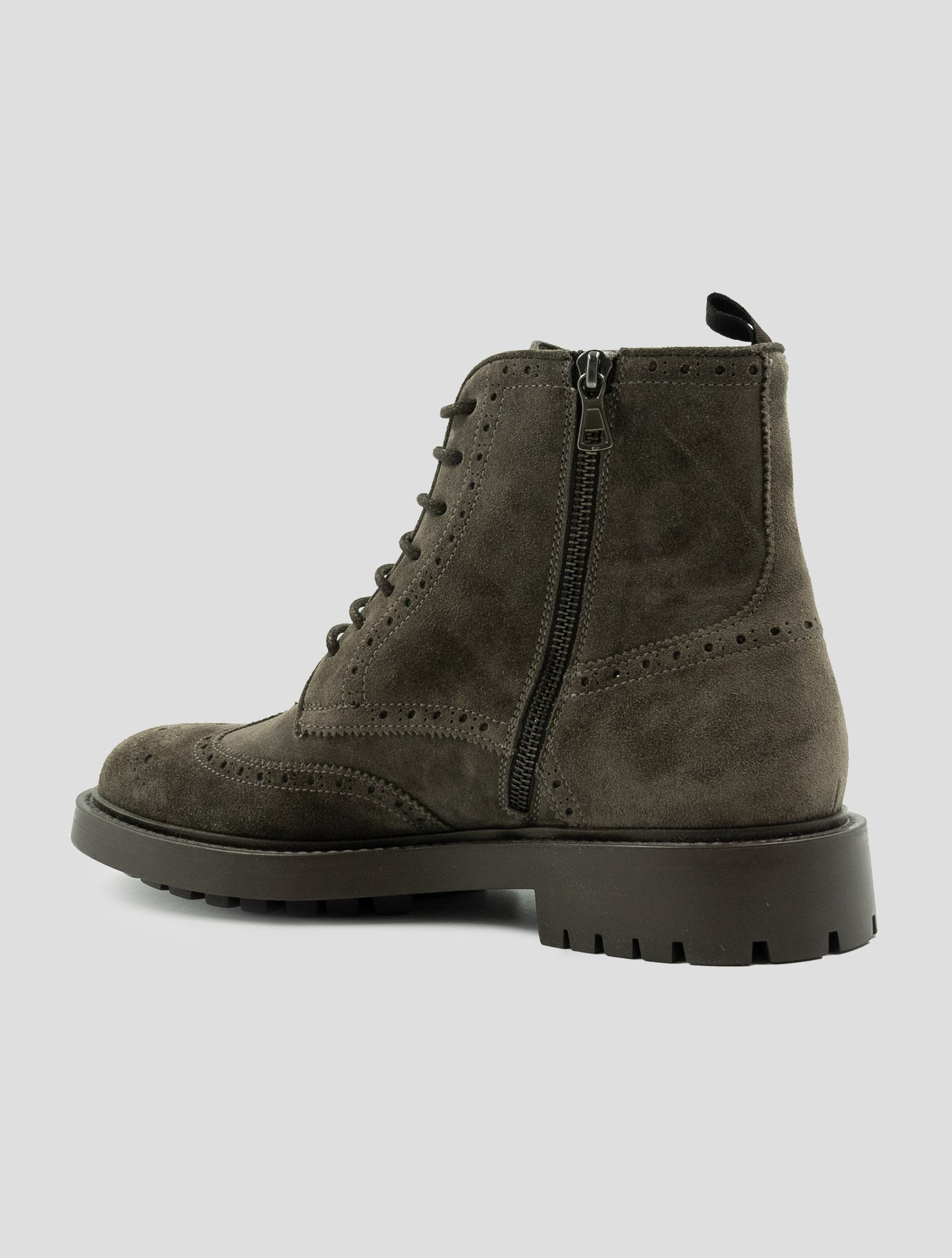 Kiton Brown Leather Suede Boots