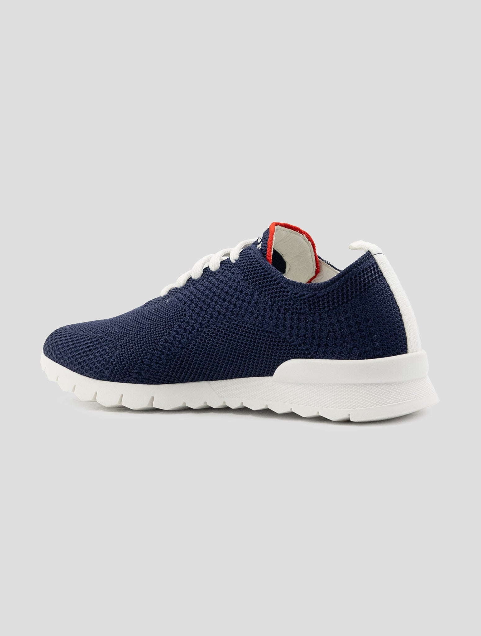 Kiton Blue Red Cotton Ea Sneakers