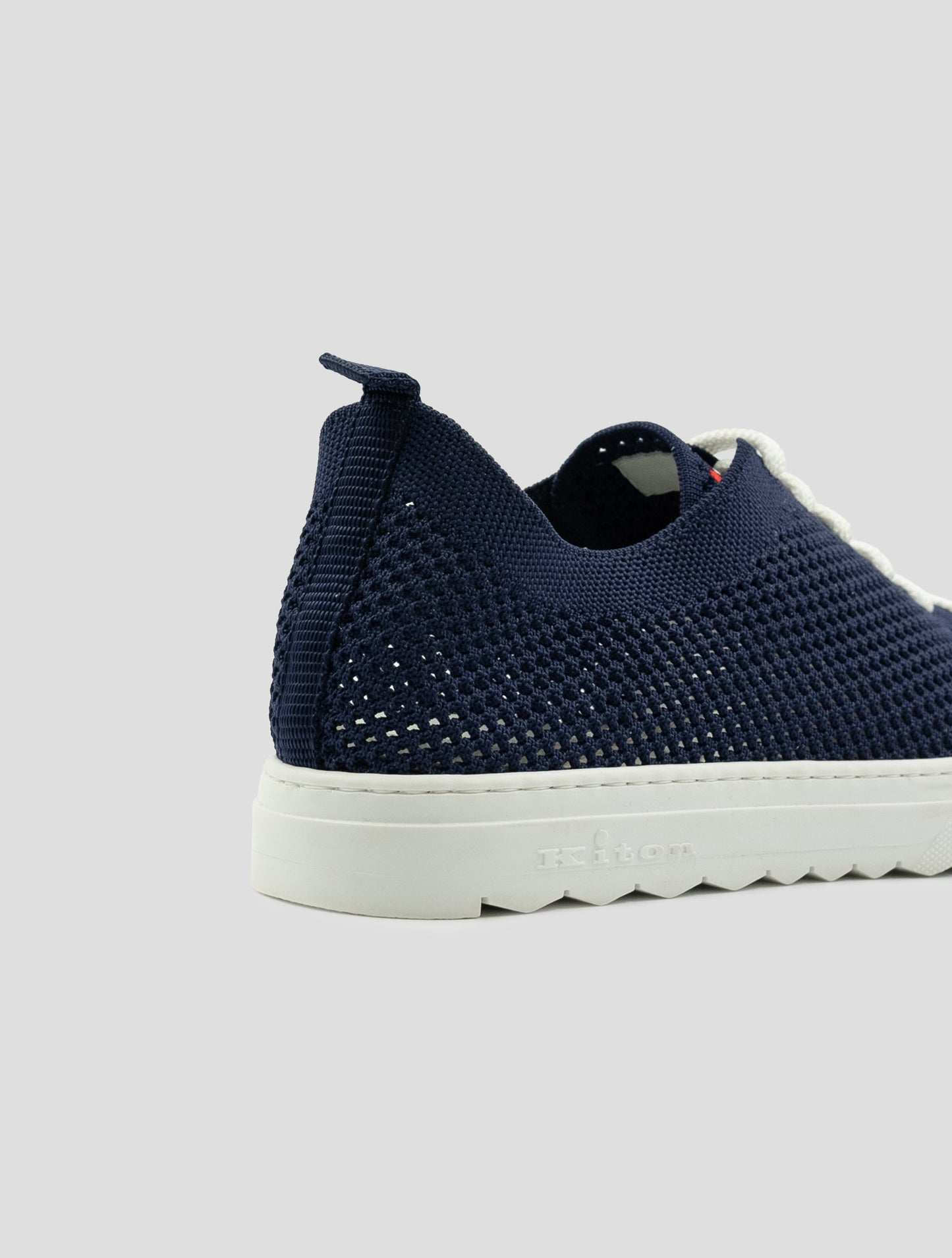Kiton Blue Cotton Ea Sneakers