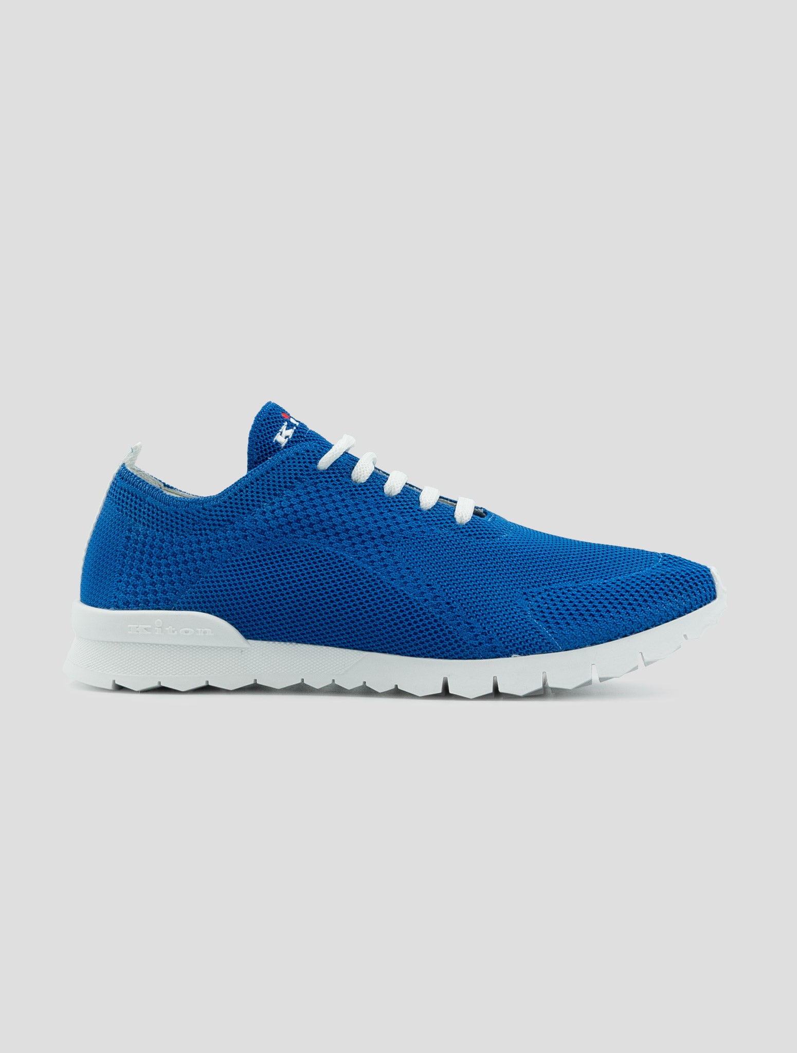 Kiton Blue Cotton Ea Sneakers